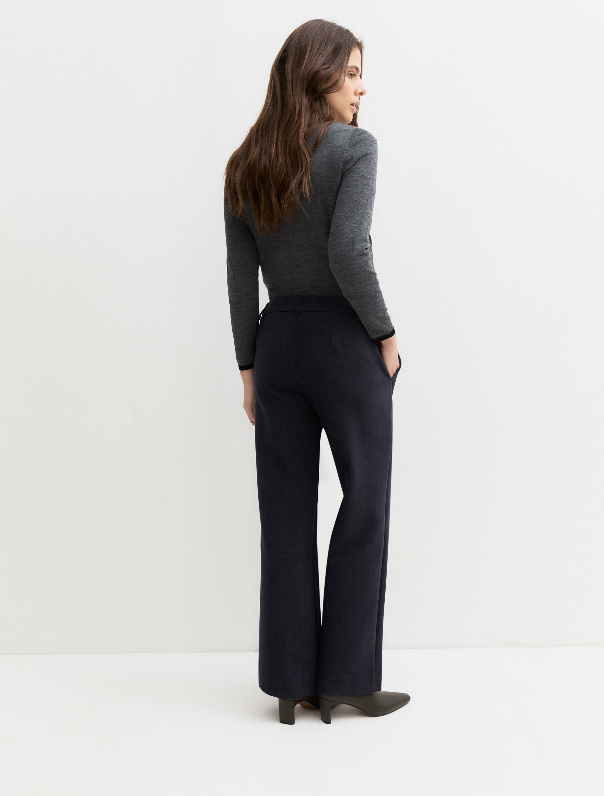 Chenille trousers - NAVY - Emme - 2