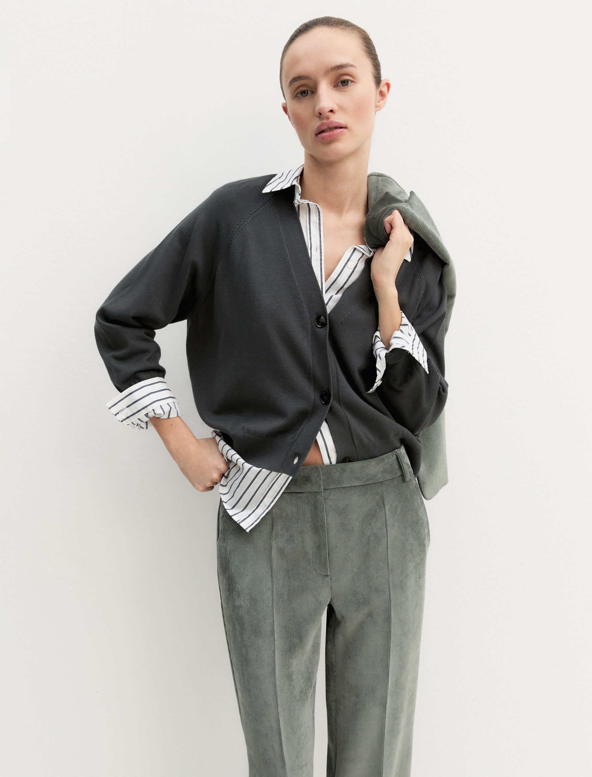 Pantalón de pana elástica - SOTOBOSQUE - Emme - 4