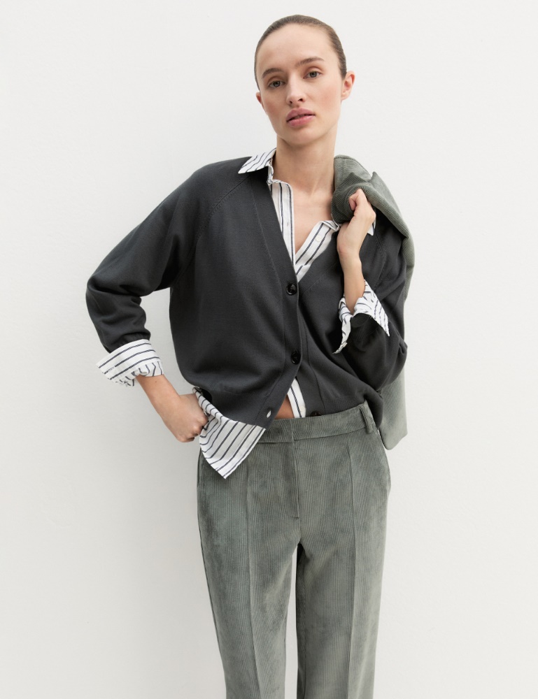 Stretch corduroy trousers - Emme