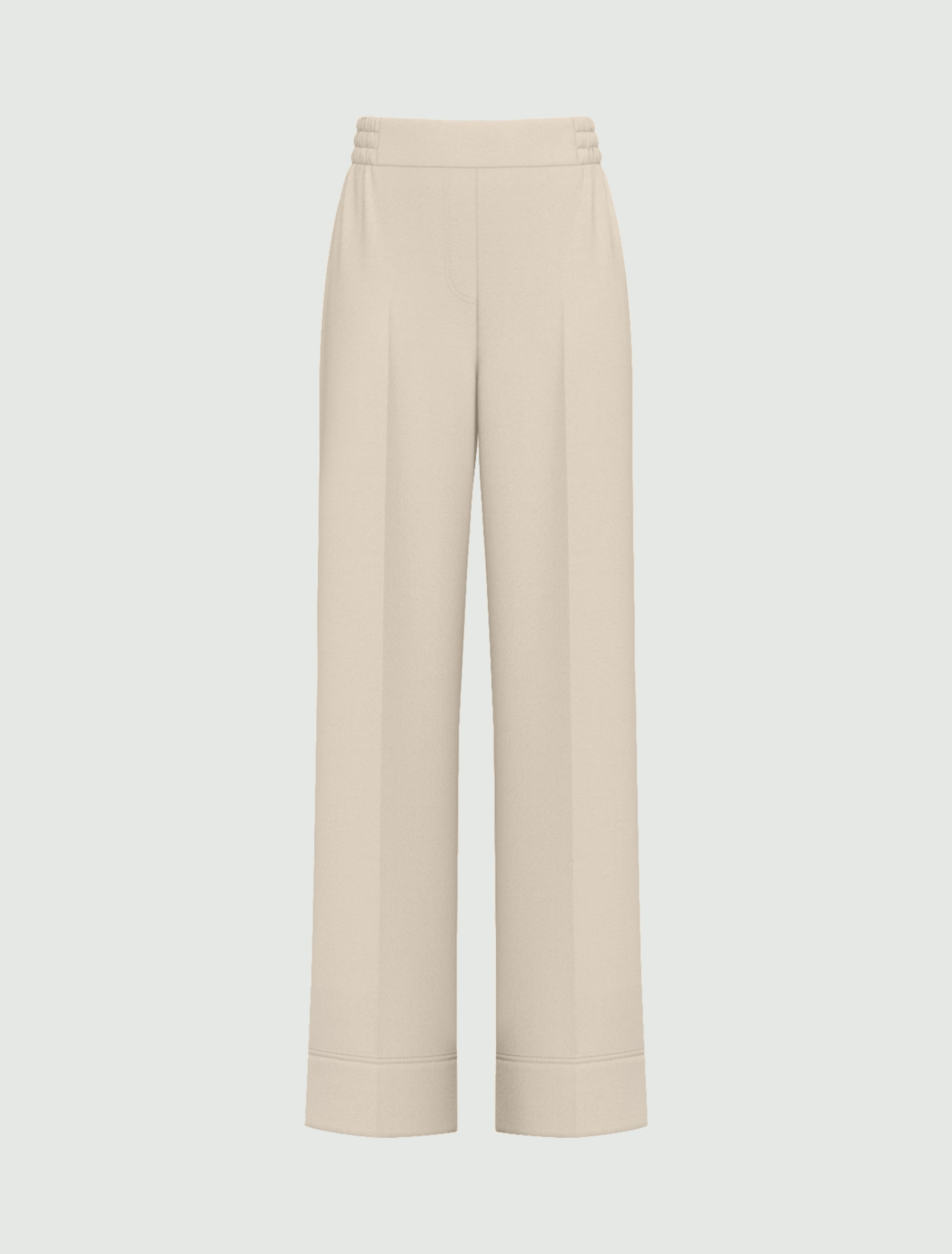 Pantalone dritto in flanella stretch - ECRU` - Emme - 6