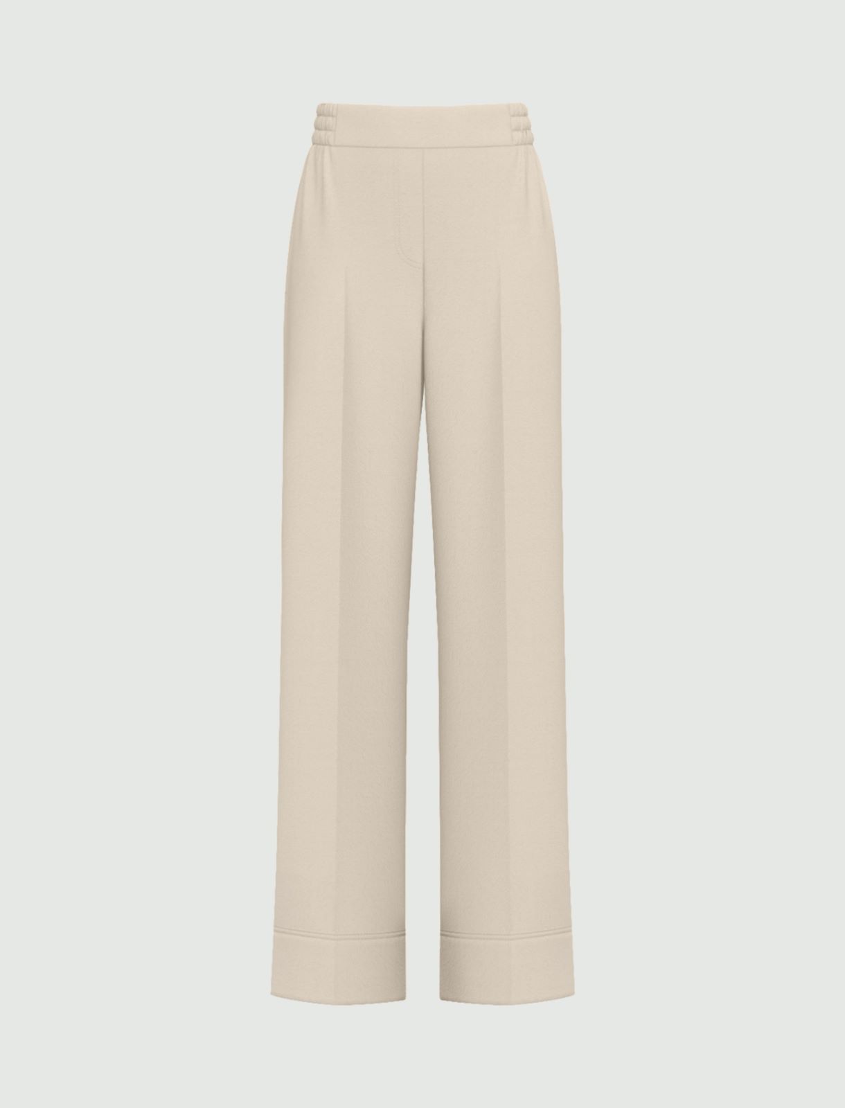 Pantalone dritto in flanella stretch - ECRU` - Emme - 6