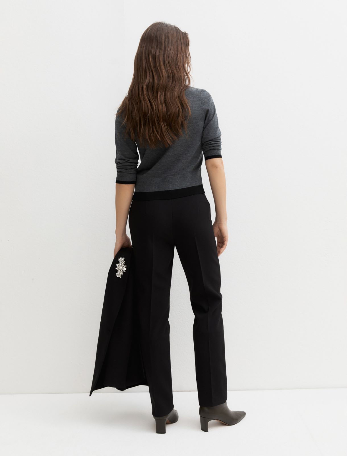 Stretch chino trousers - BLACK - Emme - 2