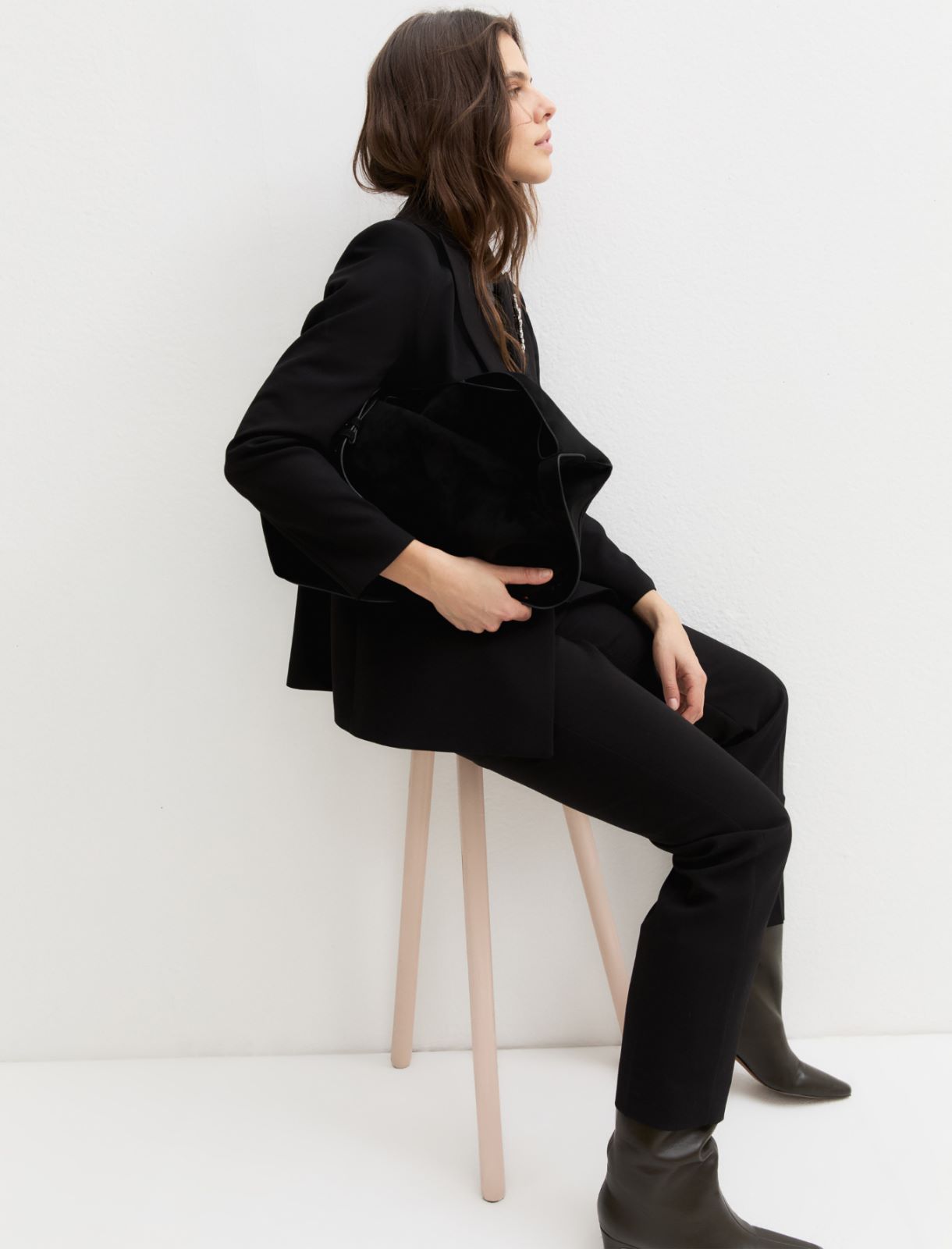 Stretch chino trousers - BLACK - Emme - 3