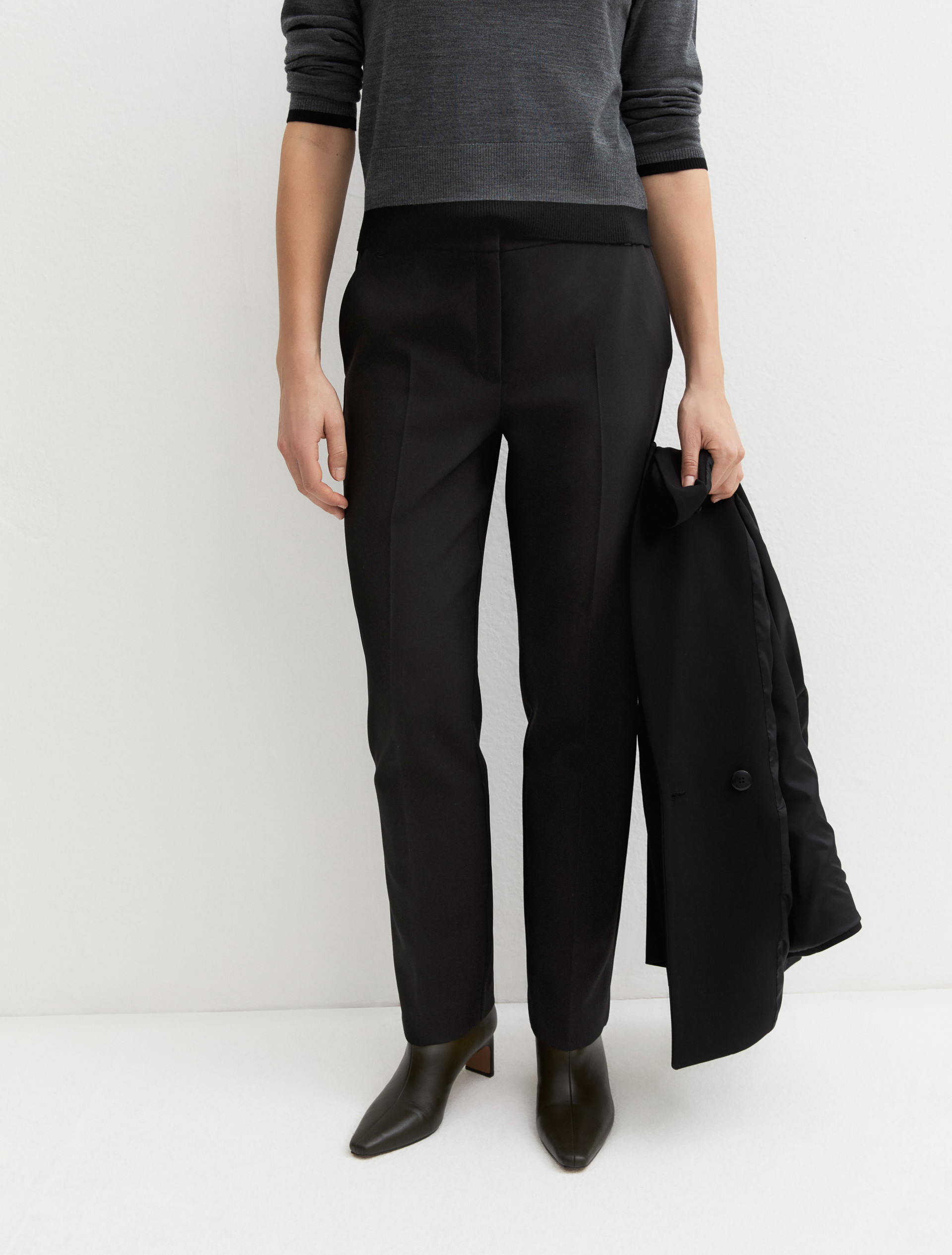 Stretch chino trousers - BLACK - Emme - 5