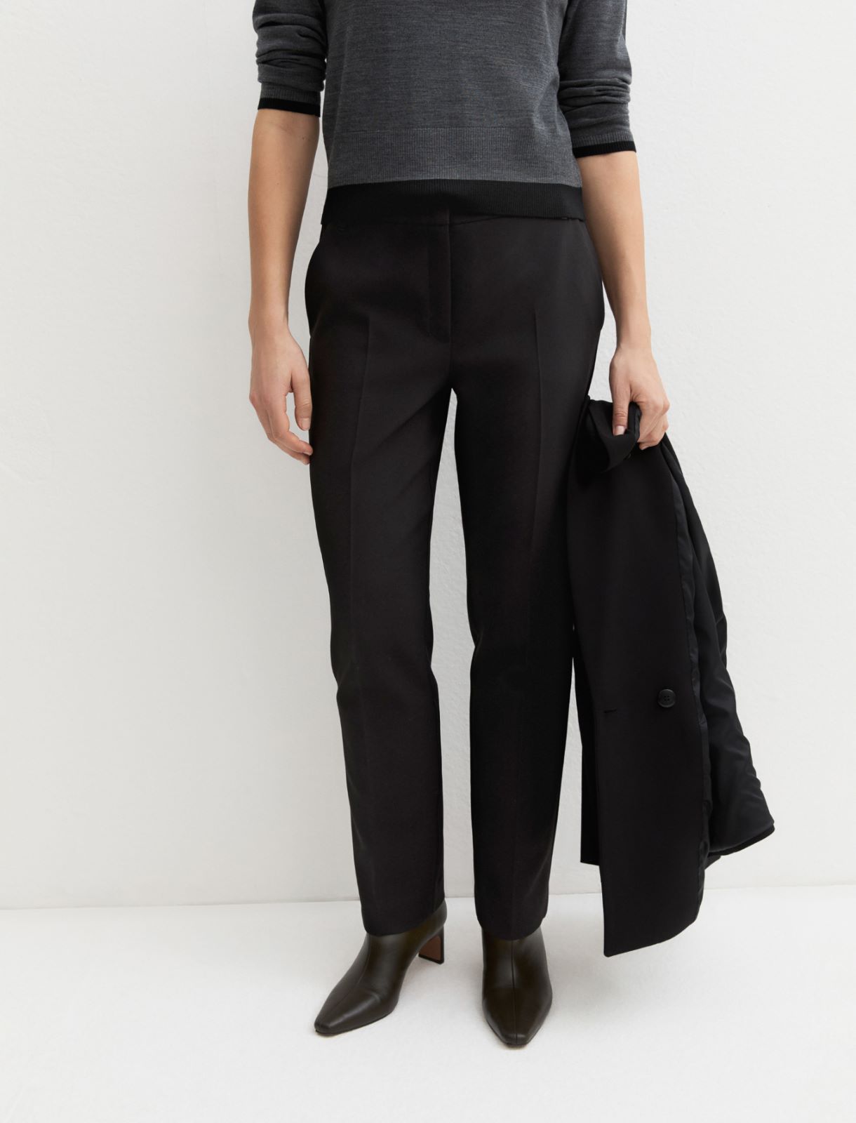 Stretch chino trousers - BLACK - Emme - 5