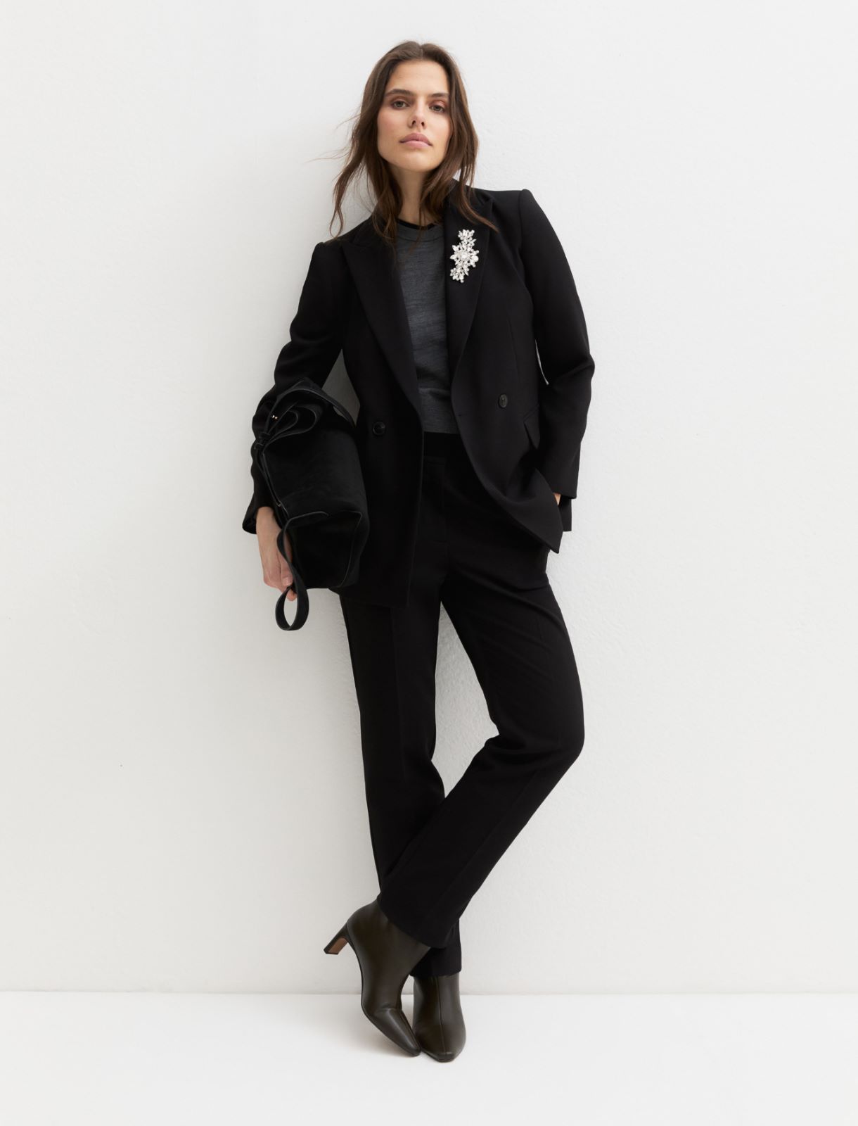Stretch chino trousers - BLACK - Emme