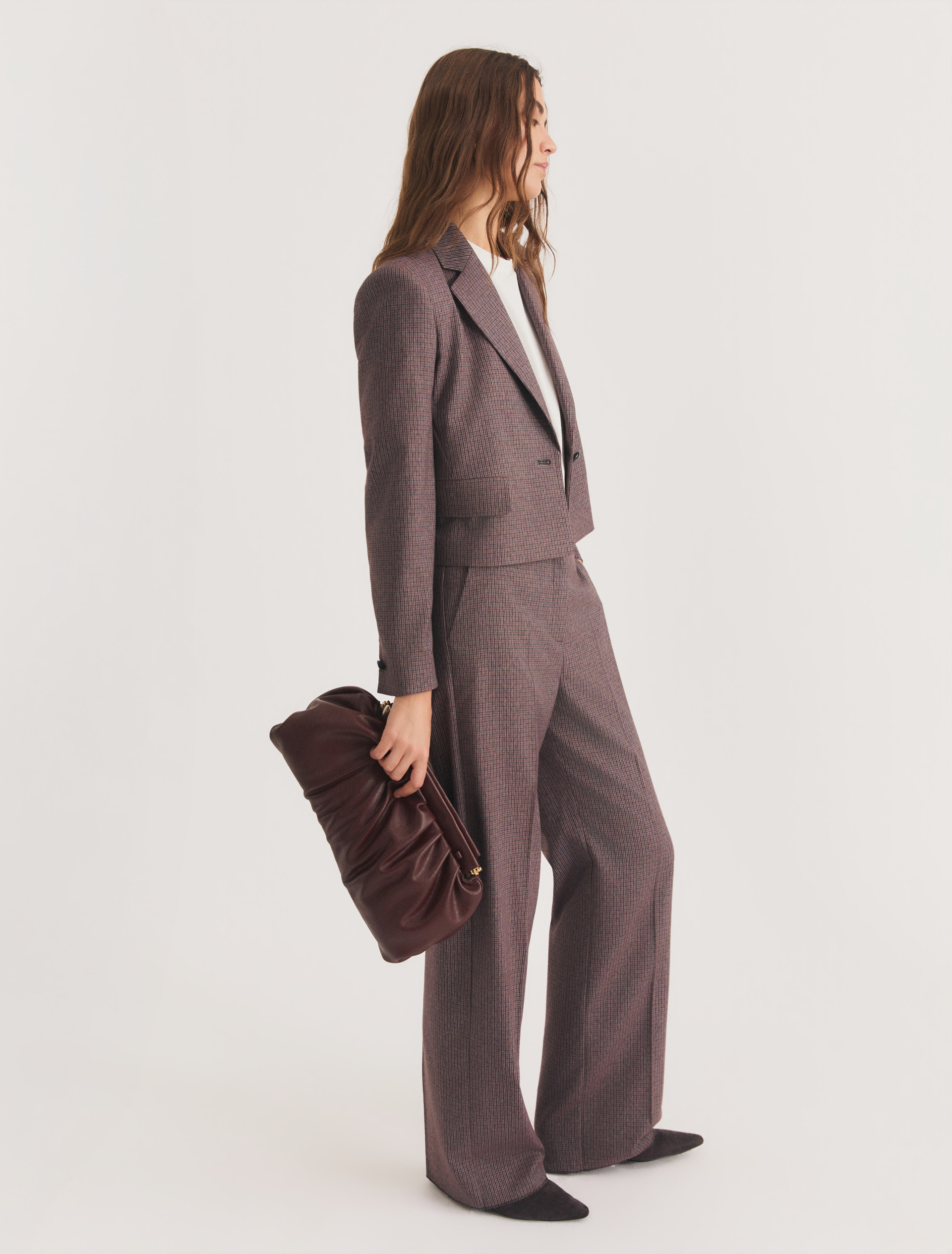 Stretch viscose-blend trousers - CARDINAL - Emme - 1