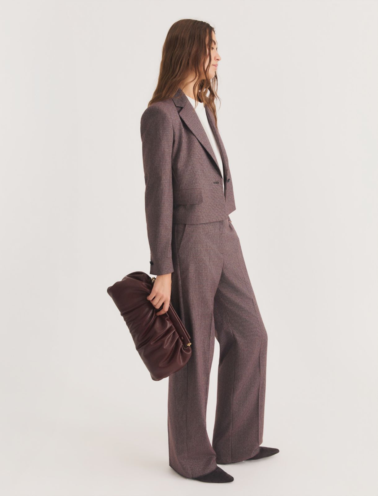 Stretch viscose-blend trousers - CARDINAL - Emme