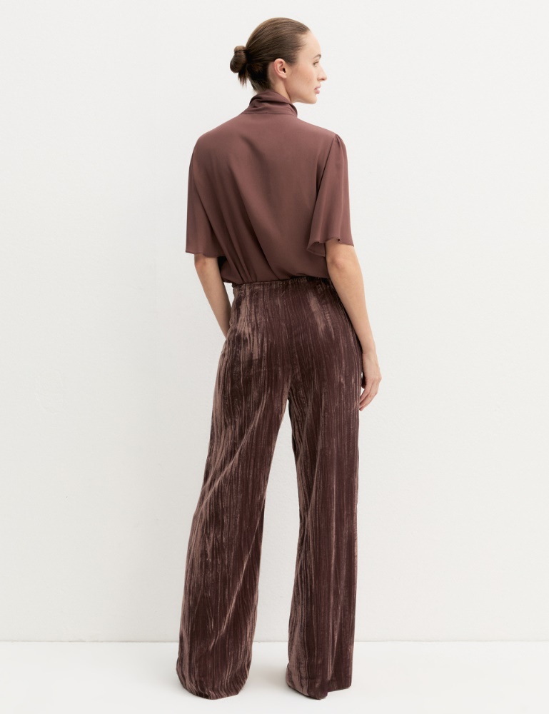 Crackle velvet trousers - Emme - 3