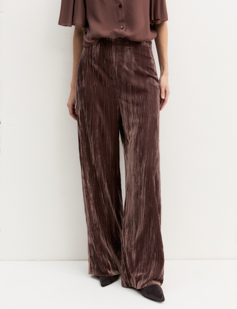 Crackle velvet trousers - Emme - 5