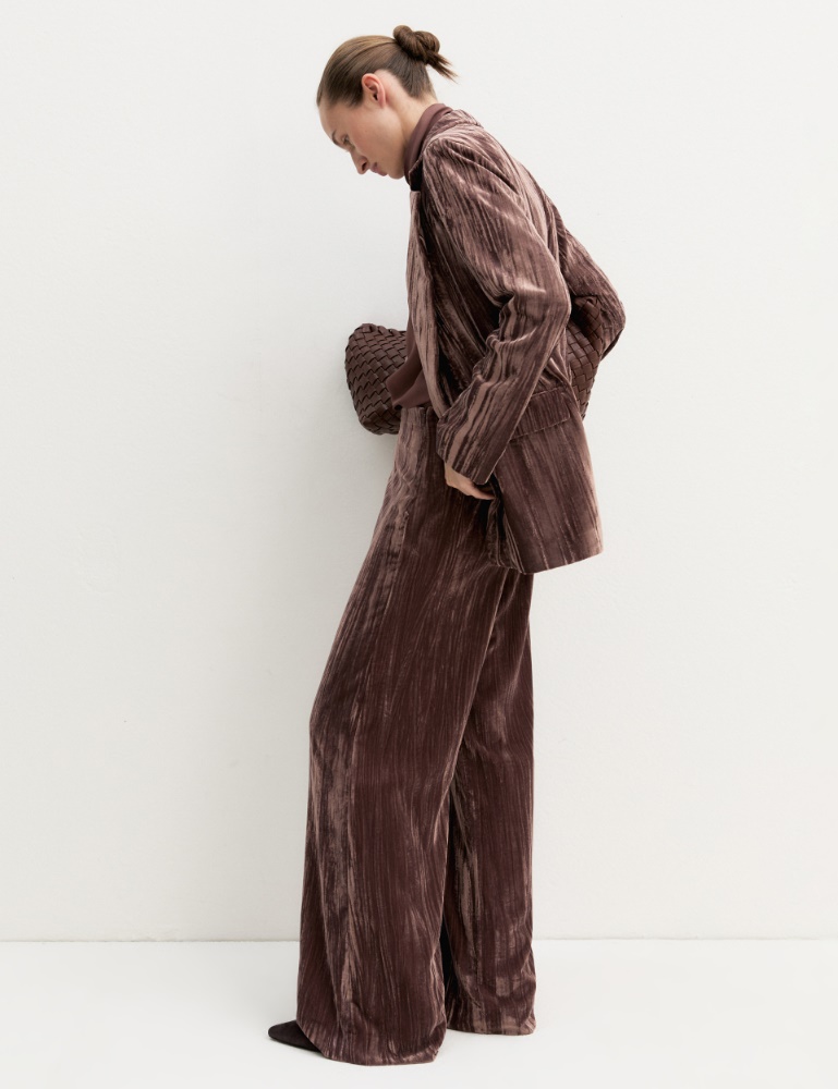 Crackle velvet trousers - Emme