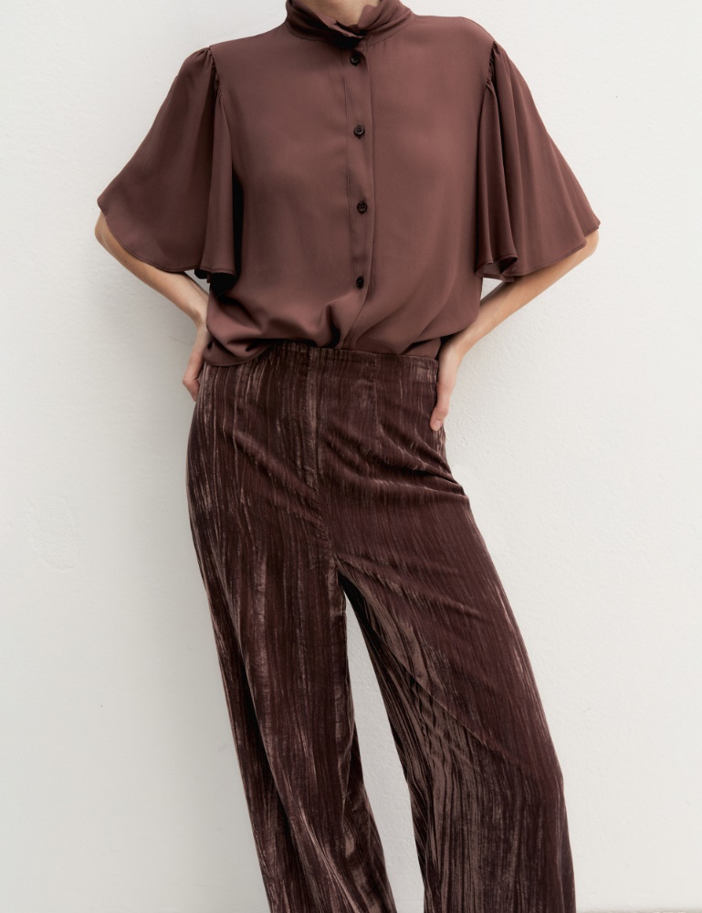 Crackle velvet trousers - Emme - 6