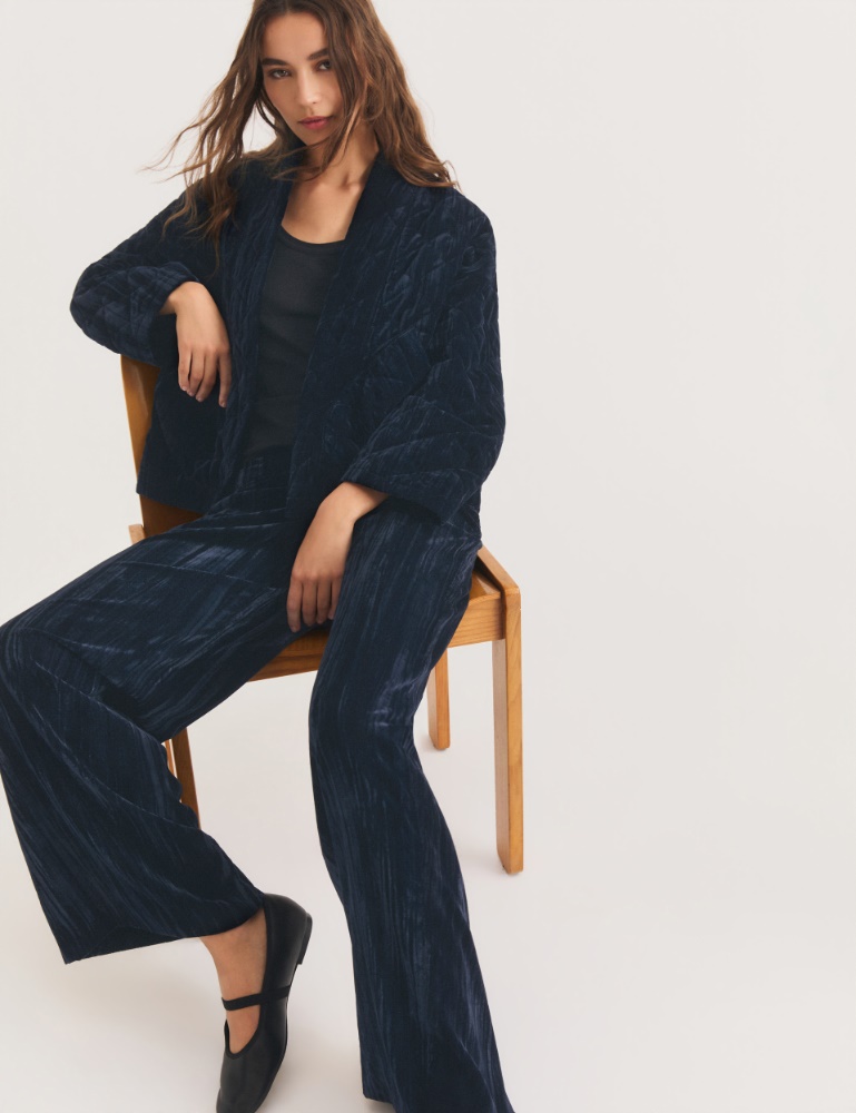 Crackle velvet trousers - Emme