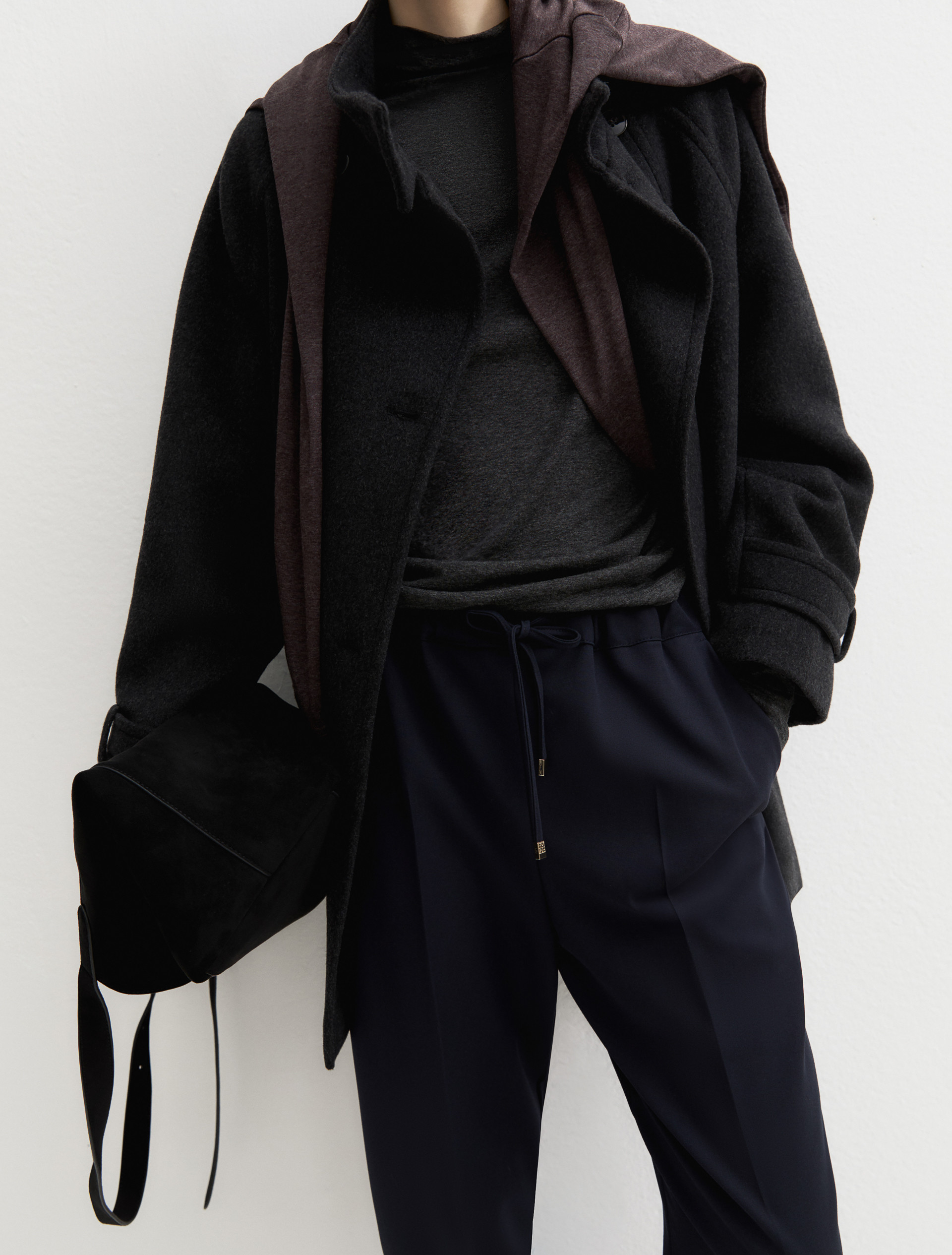 Stretch gabardine joggers - NAVY - Emme - 3