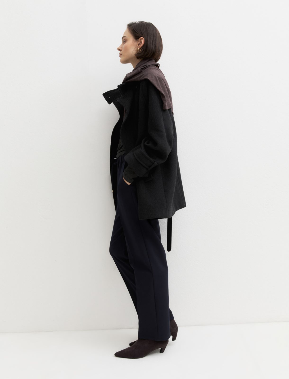 Stretch gabardine joggers - NAVY - Emme - 4
