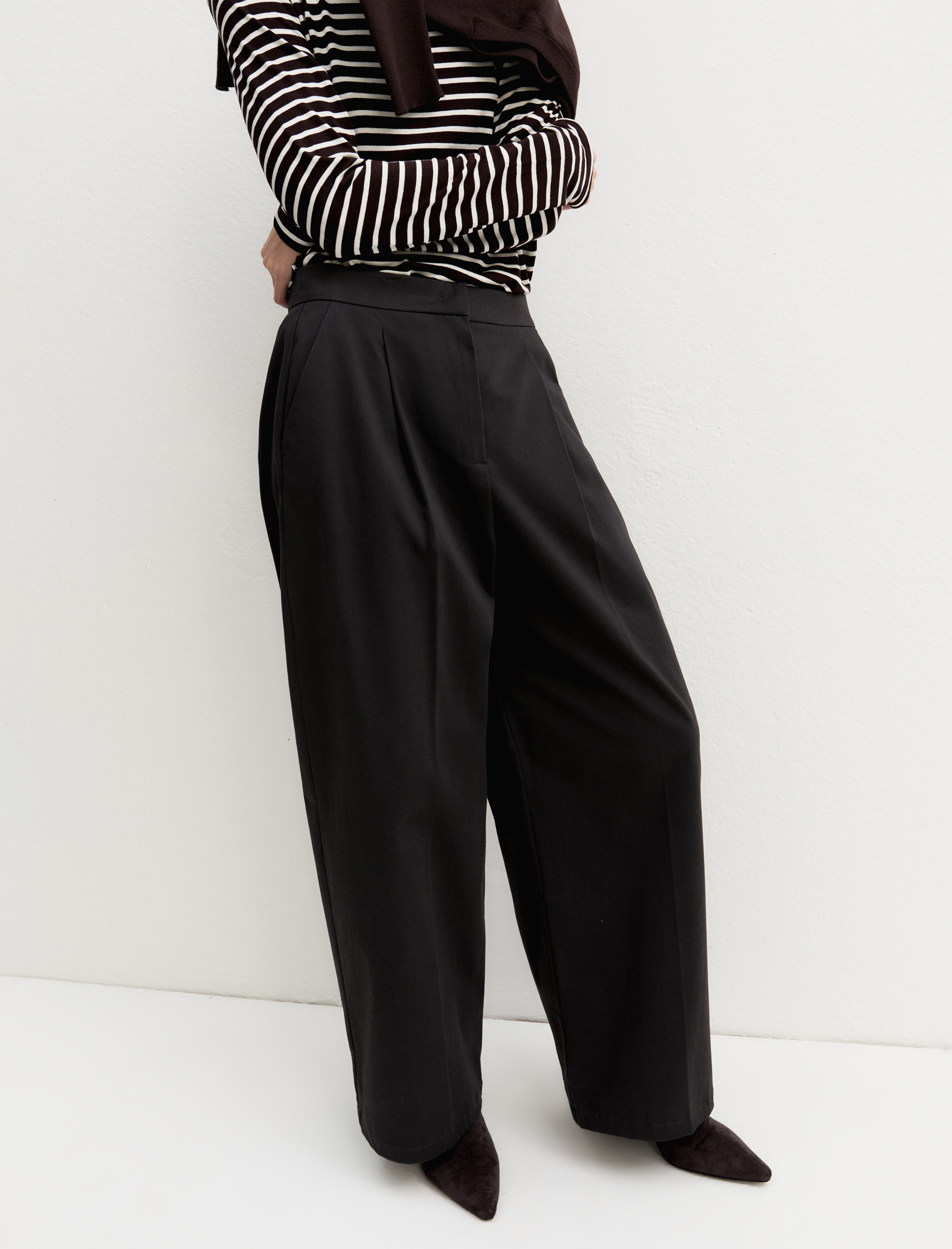 Stretch satin trousers - GRAPHITE - Emme - 5