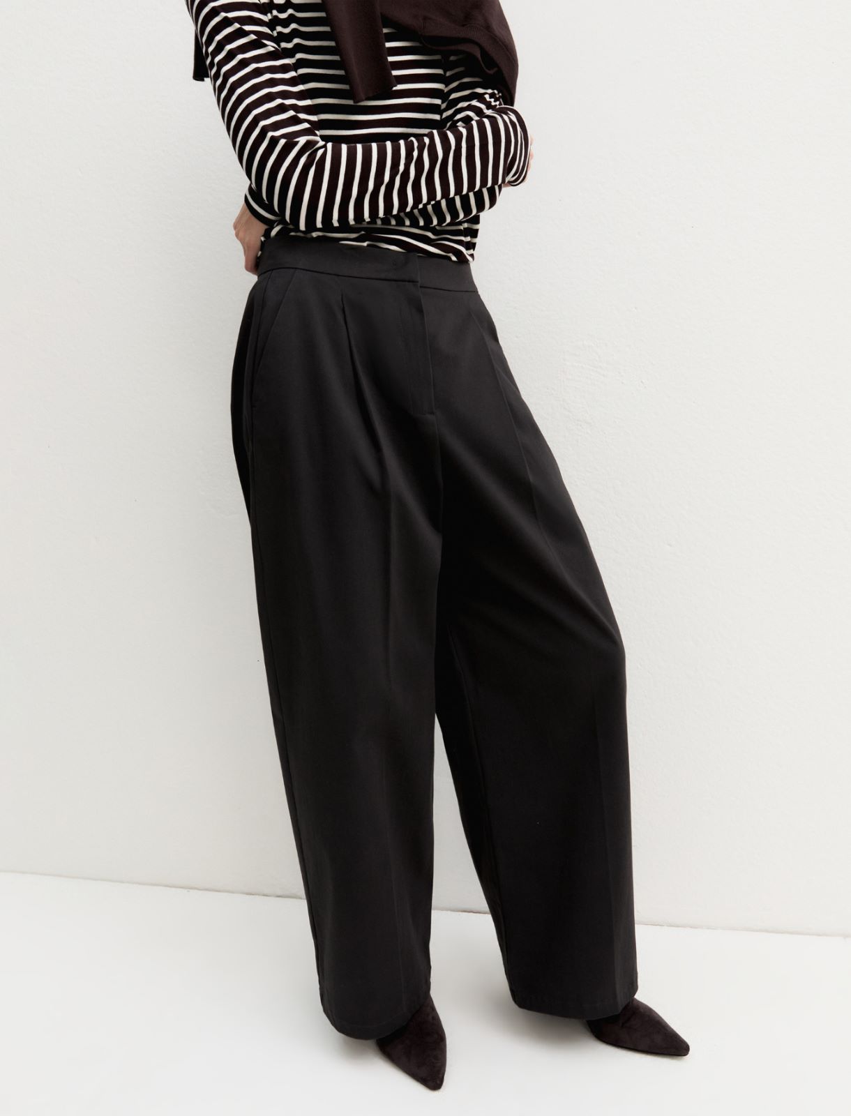 Stretch satin trousers - GRAPHITE - Emme - 5