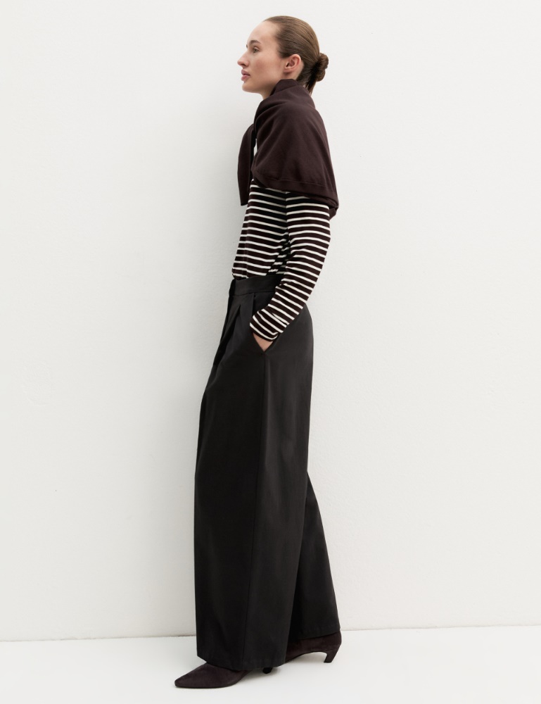 Stretch satin trousers - Emme