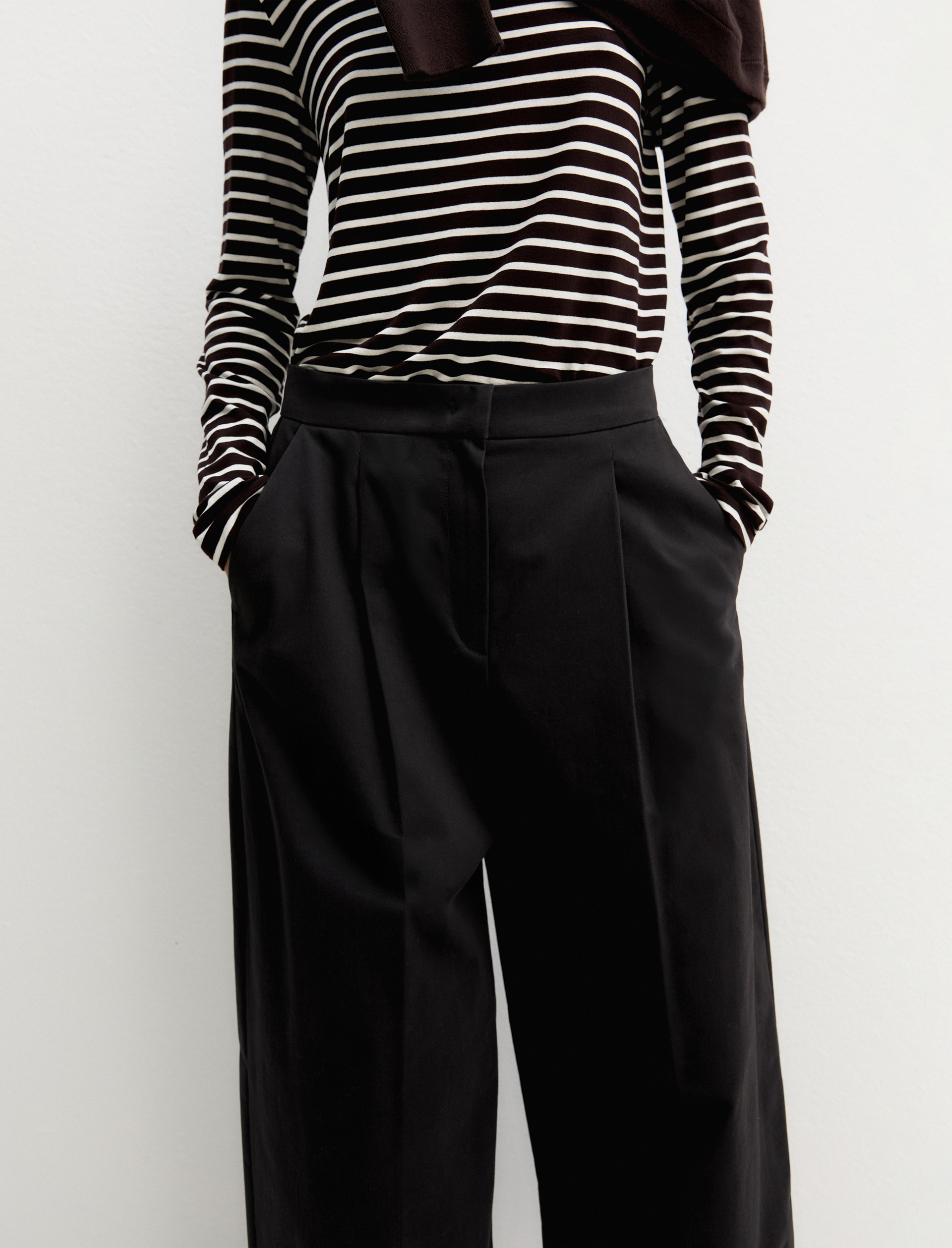 Stretch satin trousers - GRAPHITE - Emme - 6