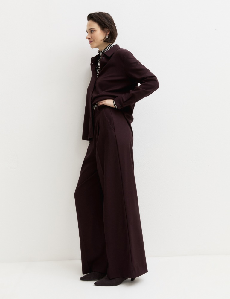 Wide-leg trousers - BORDEAUX