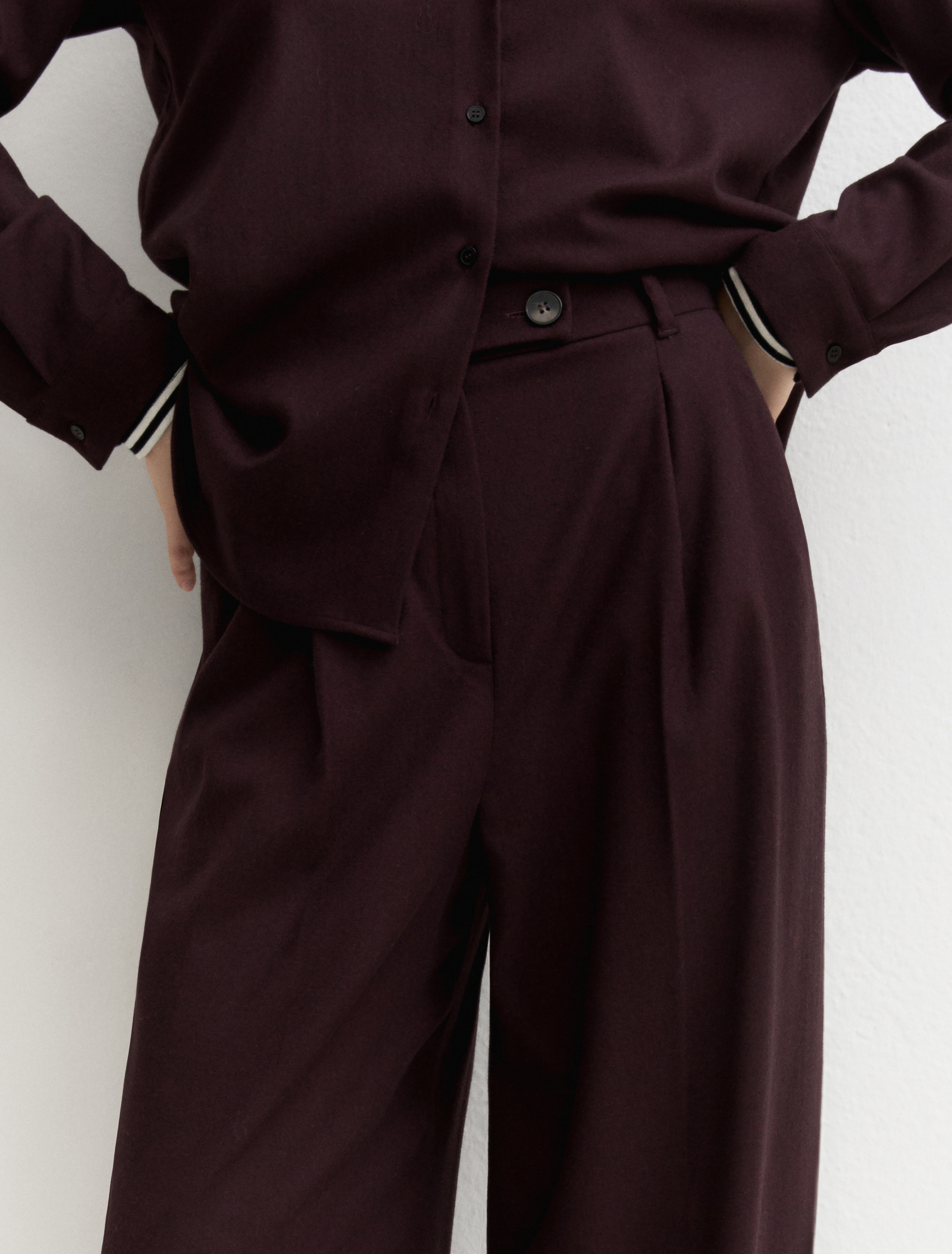 Wide-leg trousers - BORDEAUX - Emme - 5