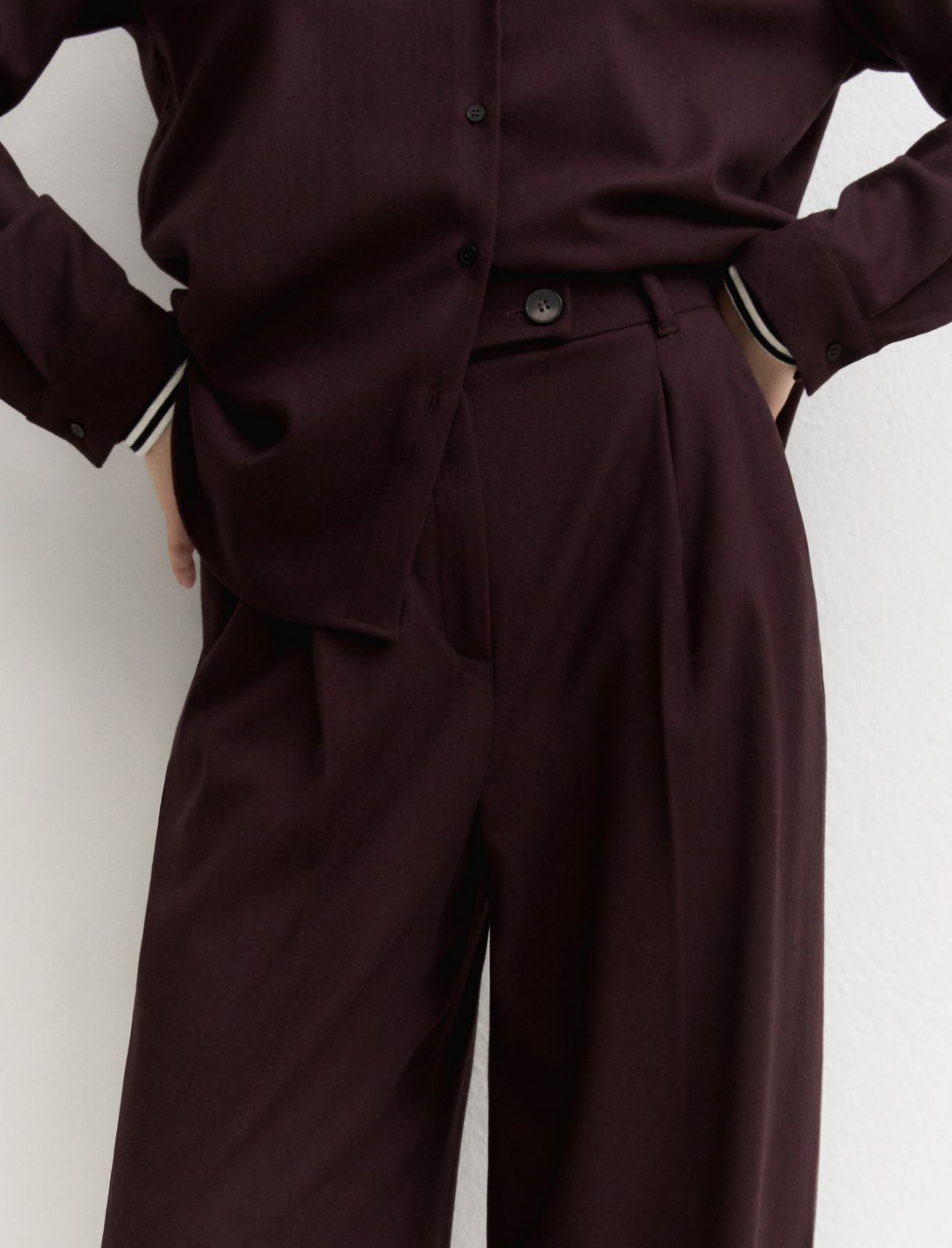Wide-leg trousers - BORDEAUX - Emme - 5