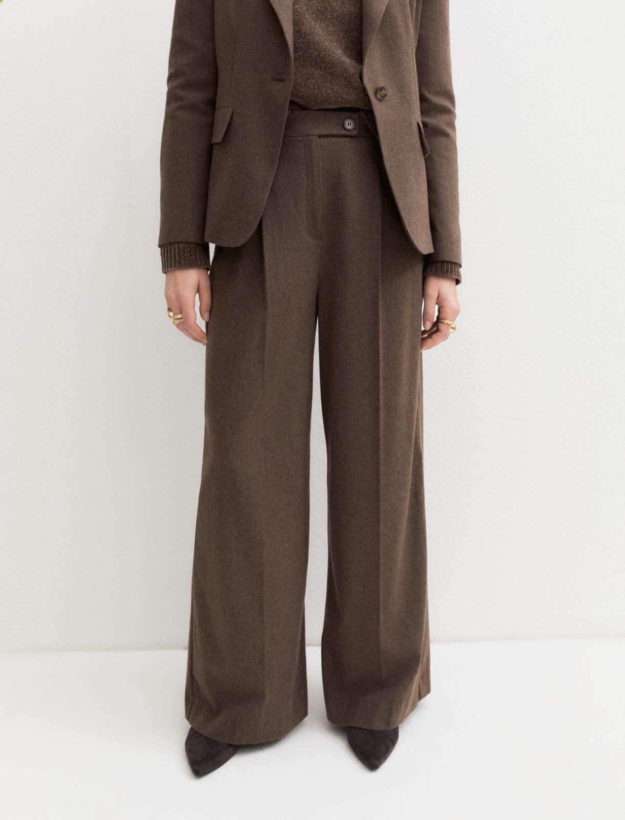 Wide-leg trousers - DARK GREY - Emme - 5