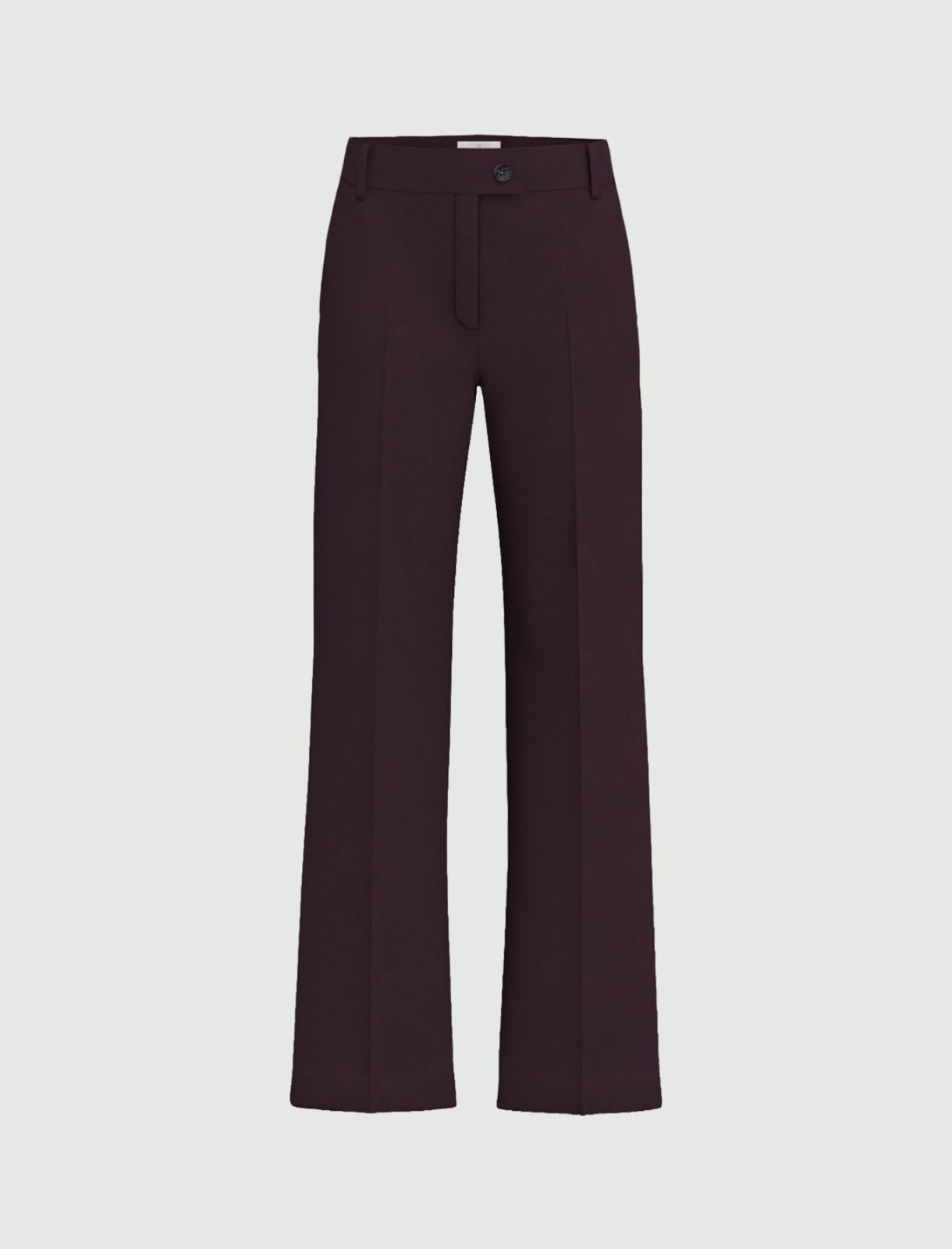 Straight-fit double-faced stretch trousers - BORDEAUX - Emme - 6
