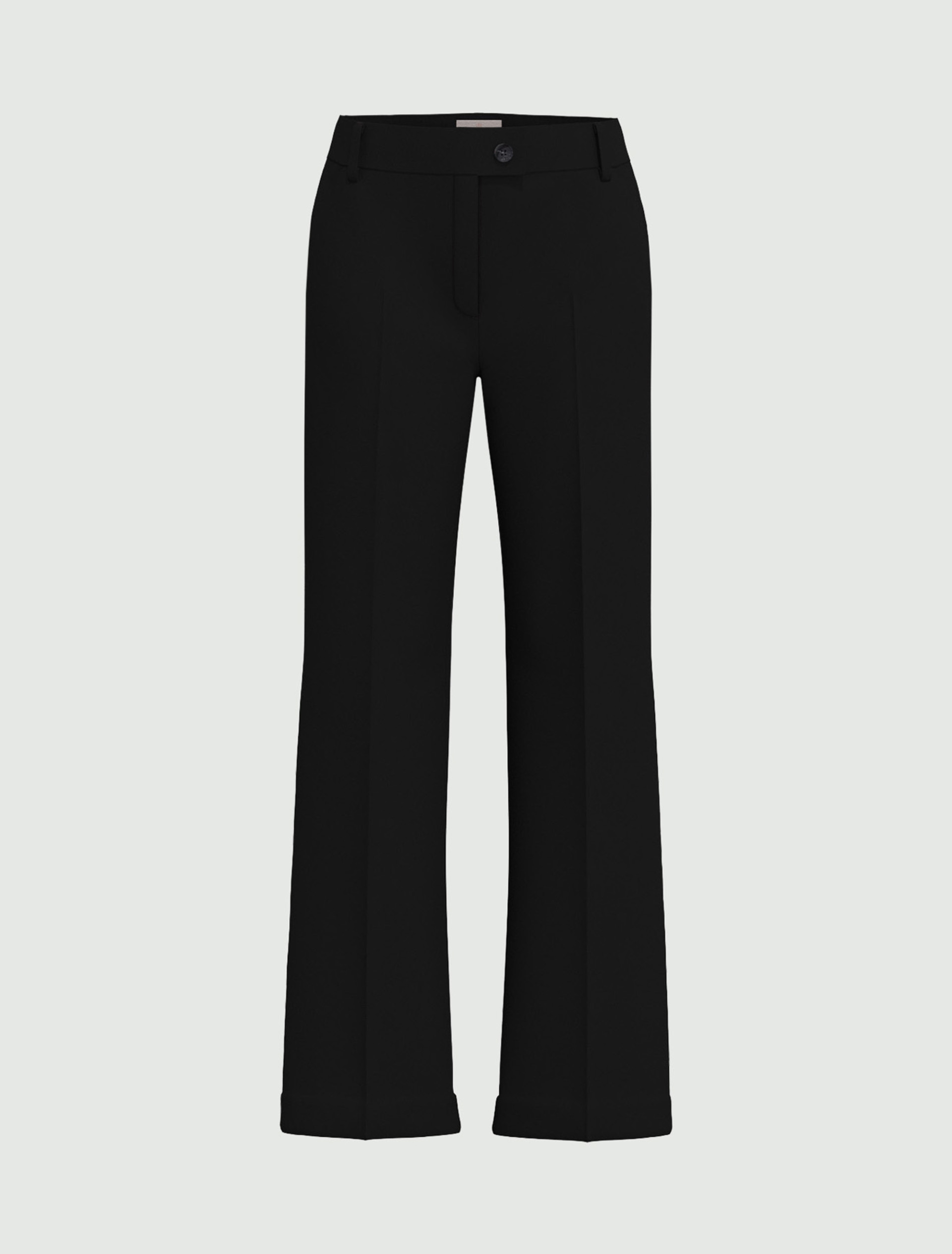 Straight-fit double-faced stretch trousers - BLACK - Emme - 6