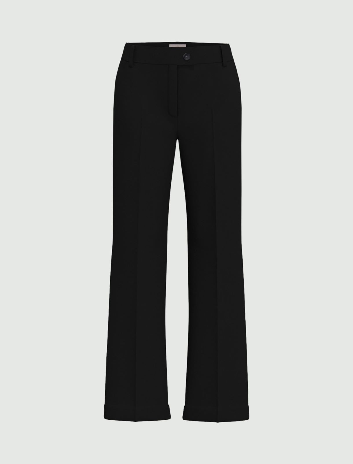 Straight-fit double-faced stretch trousers - BLACK - Emme - 6