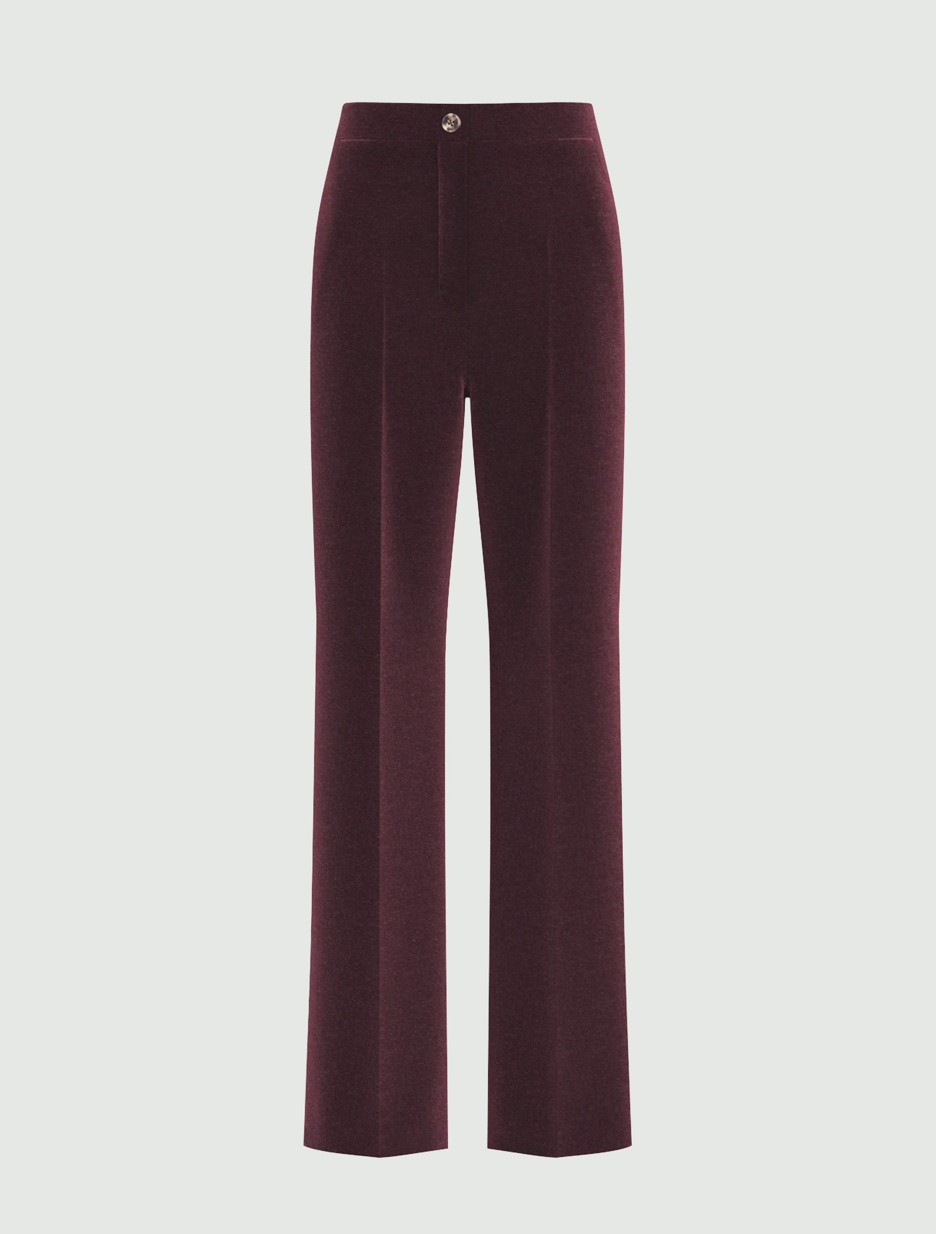 High-waisted stretch chenille trousers - PURPLE - Emme - 6