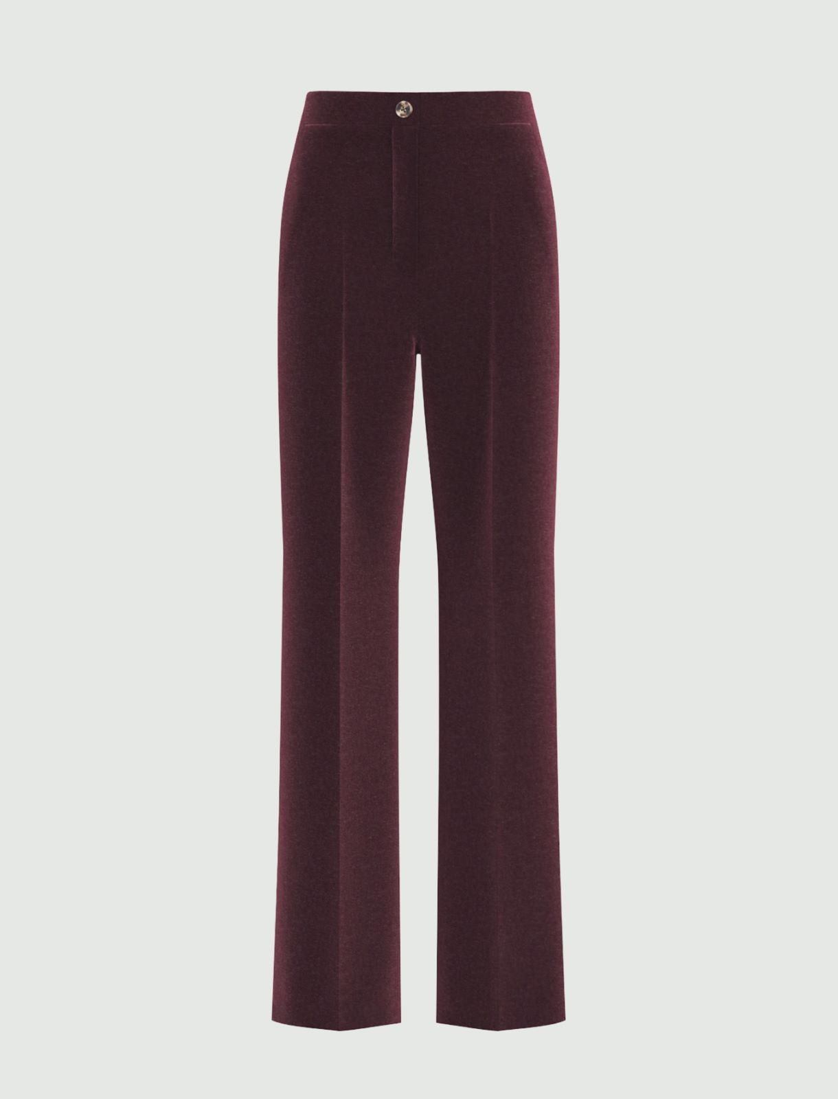 High-waisted stretch chenille trousers - PURPLE - Emme - 6