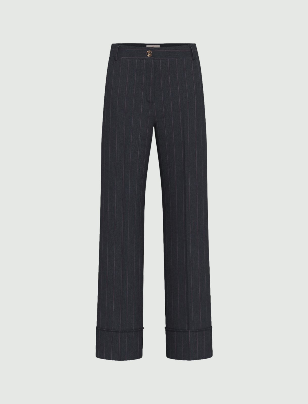 Straight-fit stretch gabardine trousers - NAVY - Emme - 6