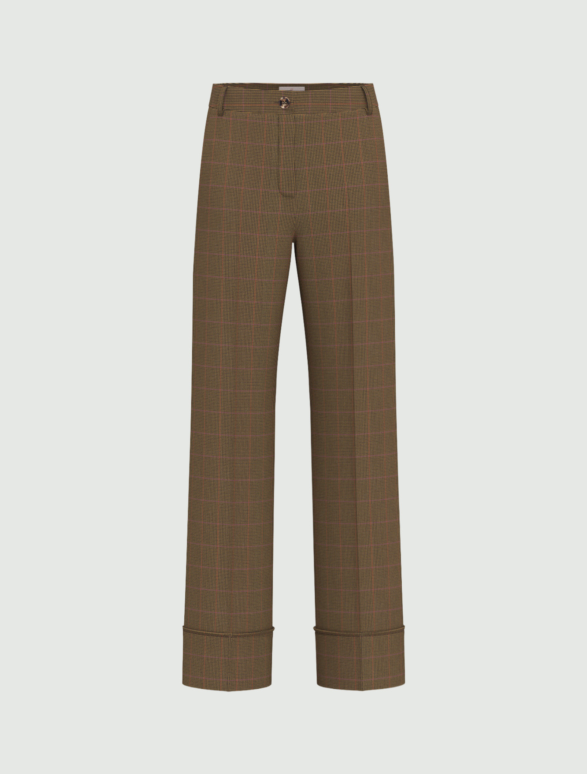Straight-fit stretch gabardine trousers - HONEY - Emme - 6