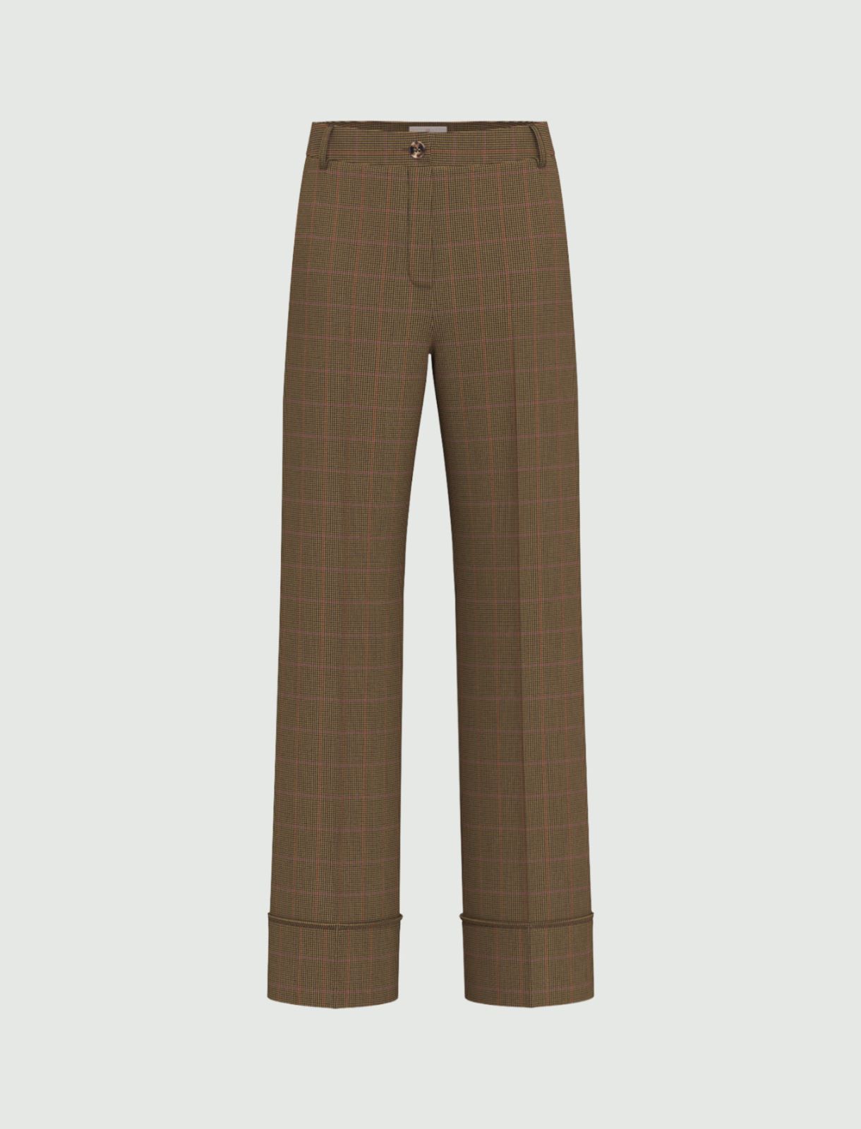Straight-fit stretch gabardine trousers - HONEY - Emme - 6