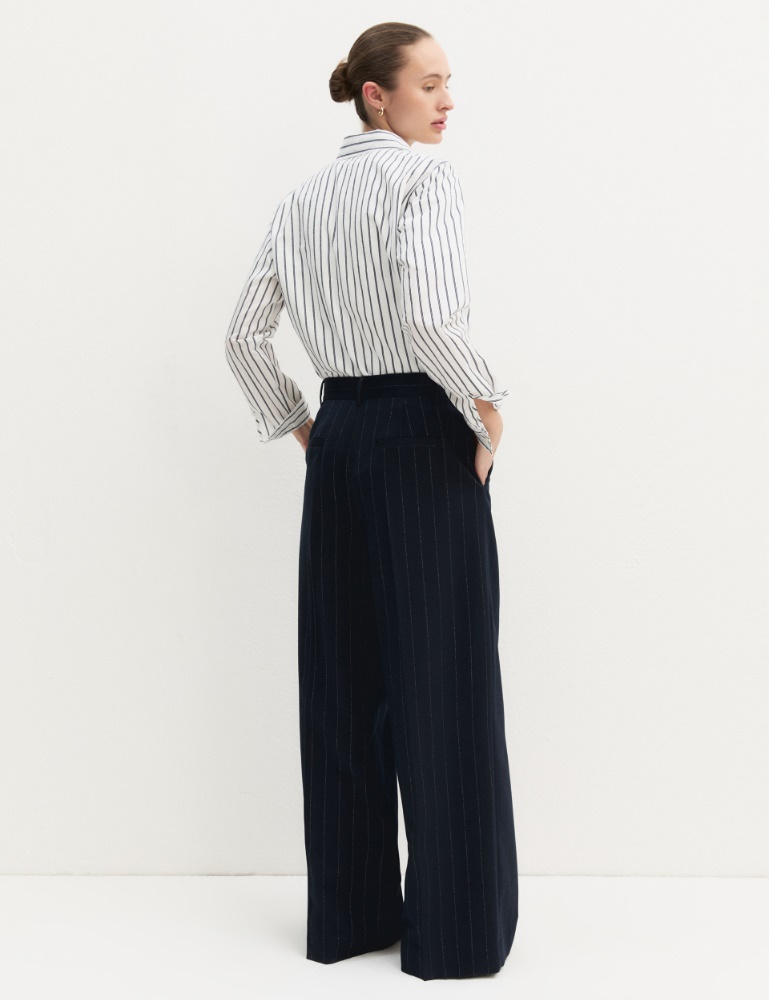 Pantalón de raya diplomática de lamé - Emme - 5