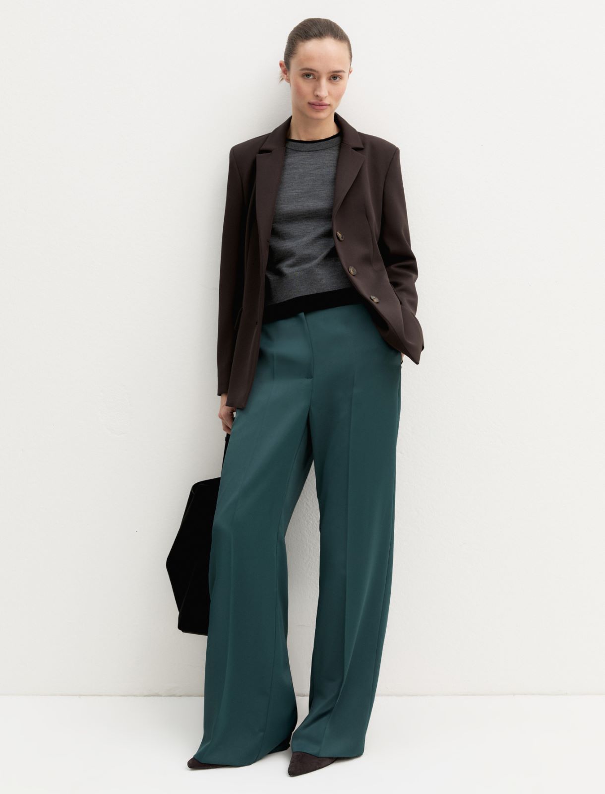 Matte satin trousers - GREEN - Emme - 2
