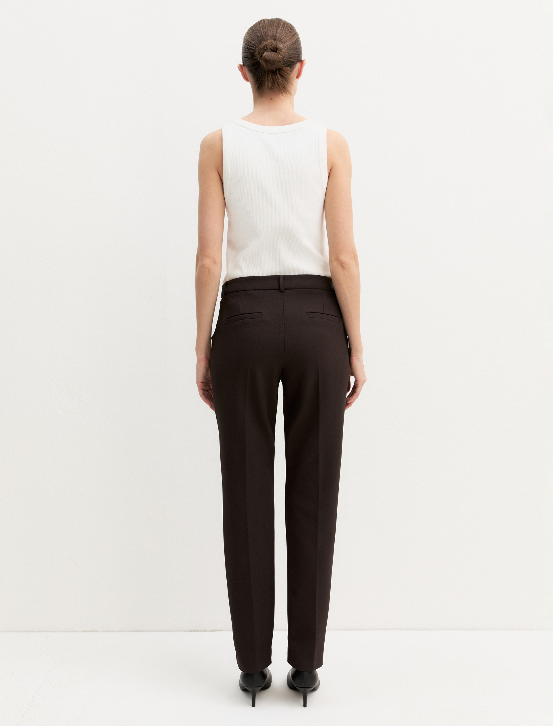 Slim-fit stretch trousers - DARK BROWN - Emme - 2