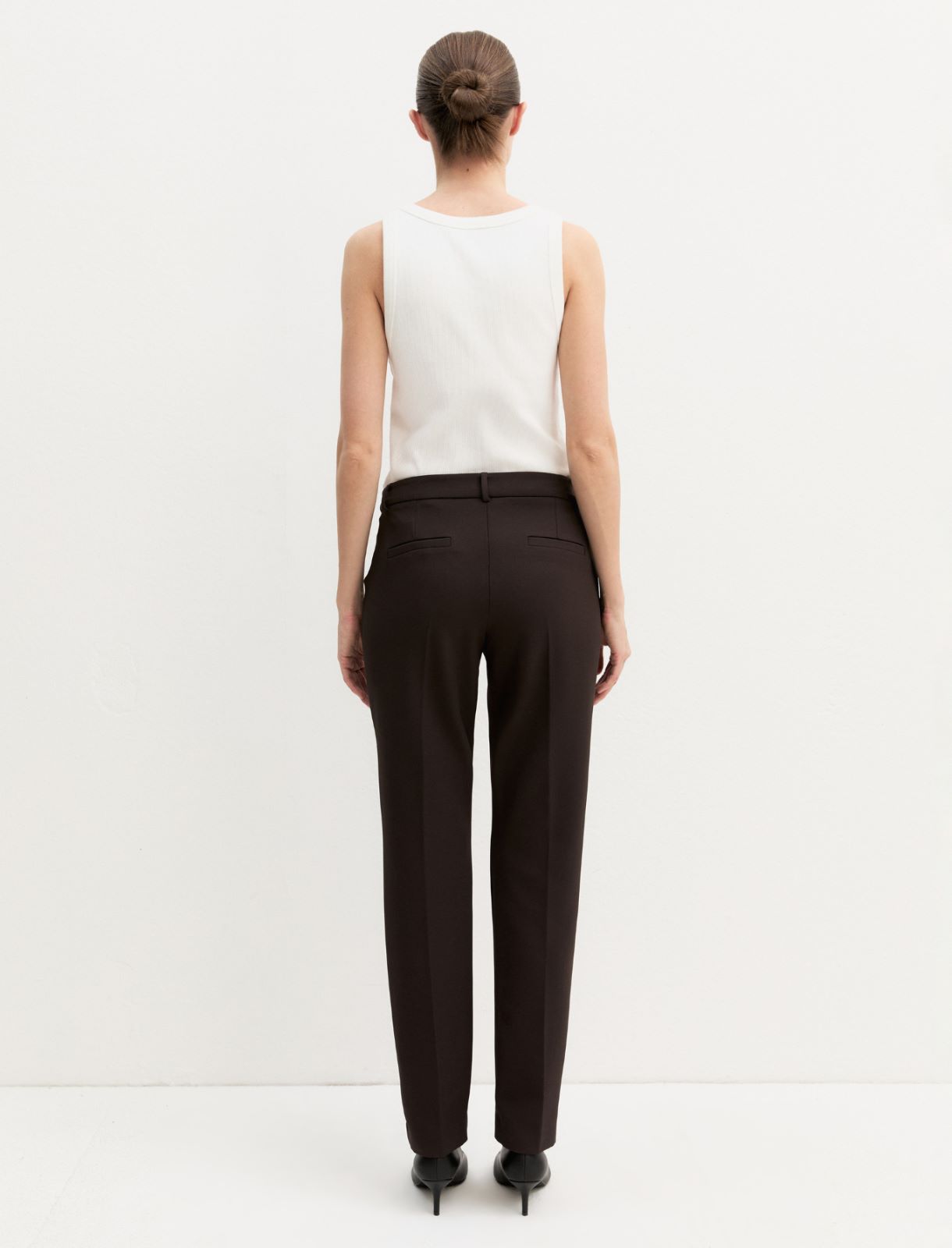 Slim-fit stretch trousers - DARK BROWN - Emme - 2