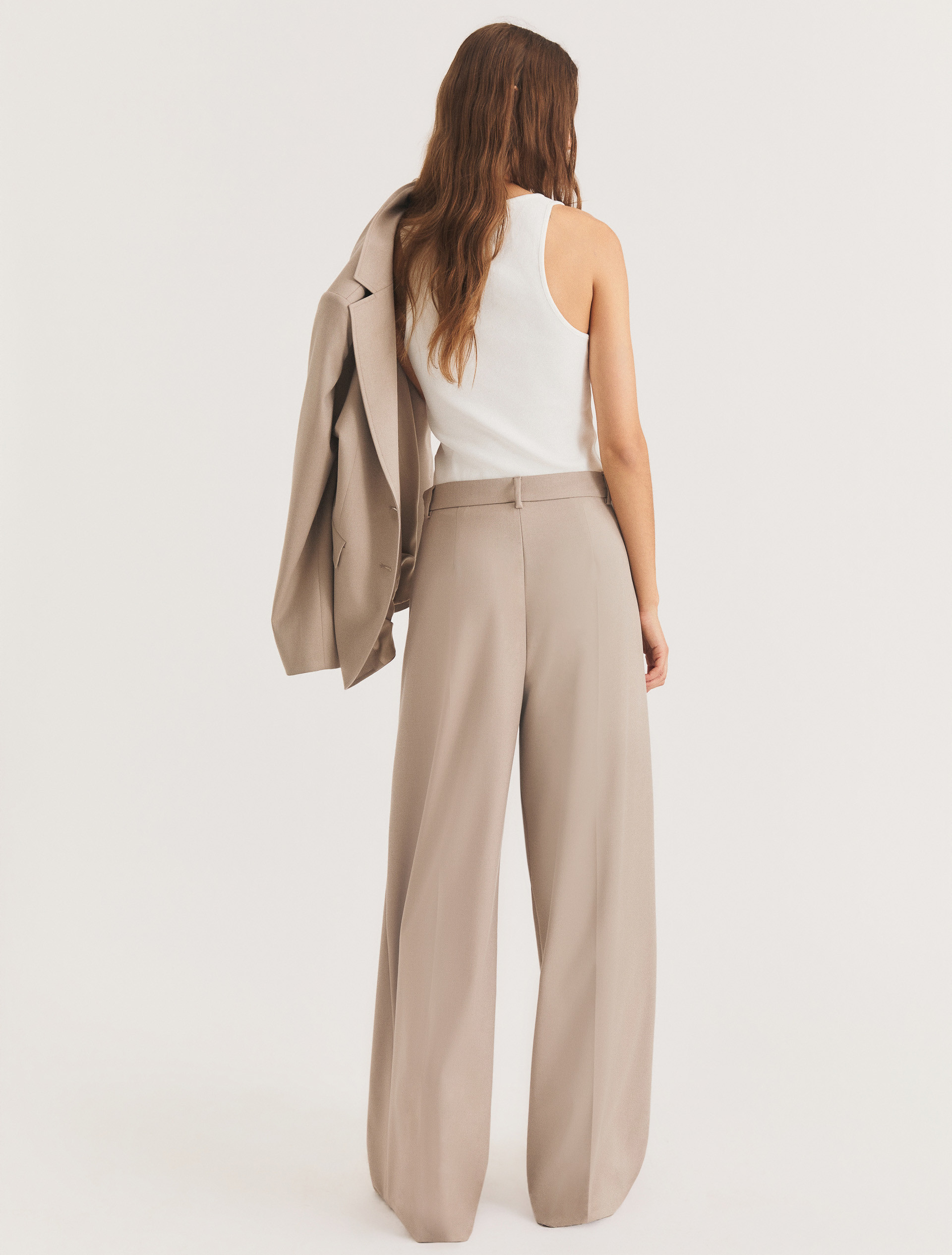 Stretch flannel trousers - SAND - Emme - 2