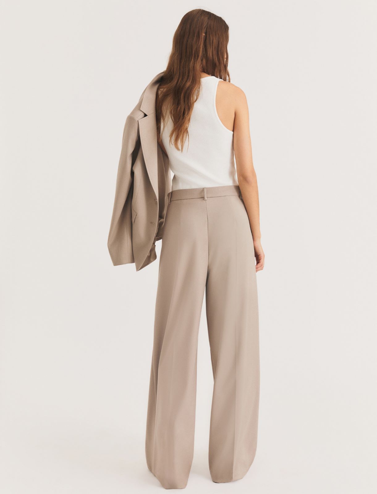 Stretch flannel trousers - SAND - Emme - 2