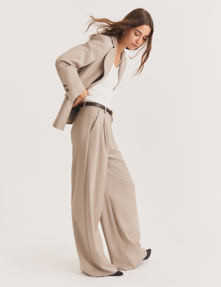 Stretch flannel trousers - Emme