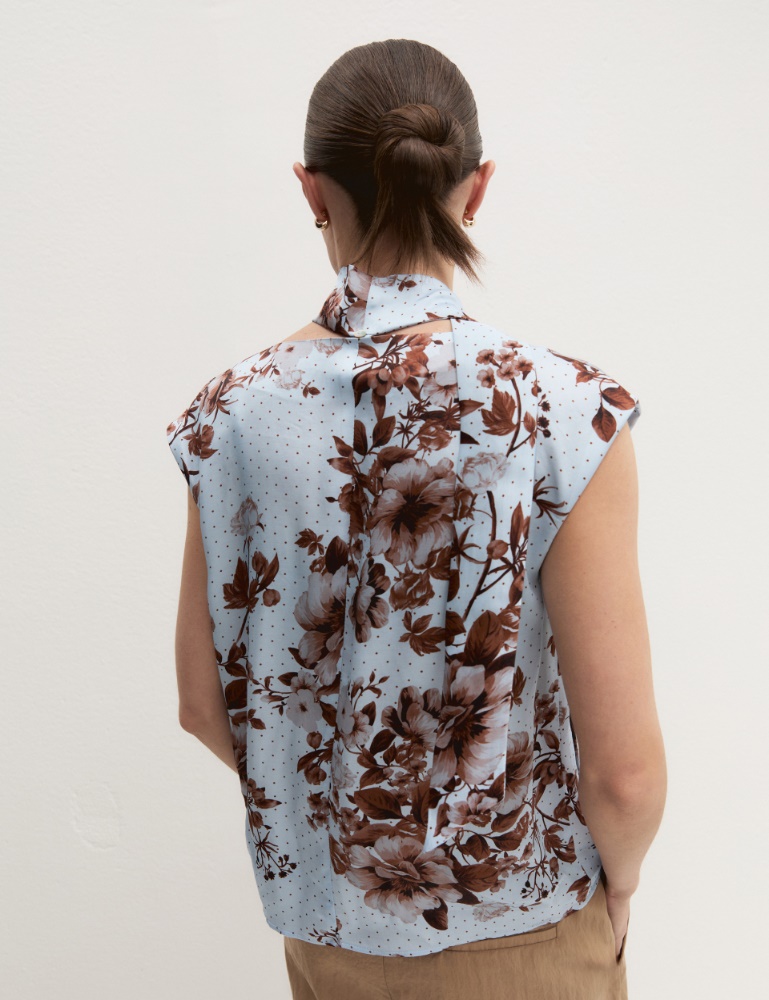 Sleeveless satin top - Emme - 3