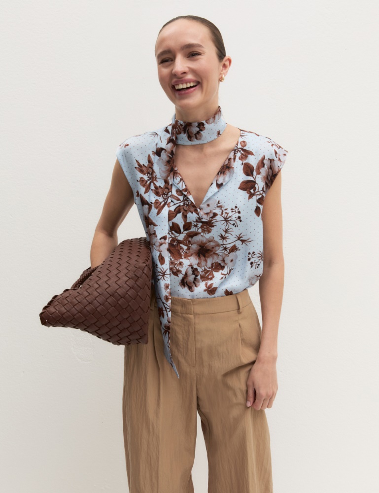 Sleeveless satin top - Emme