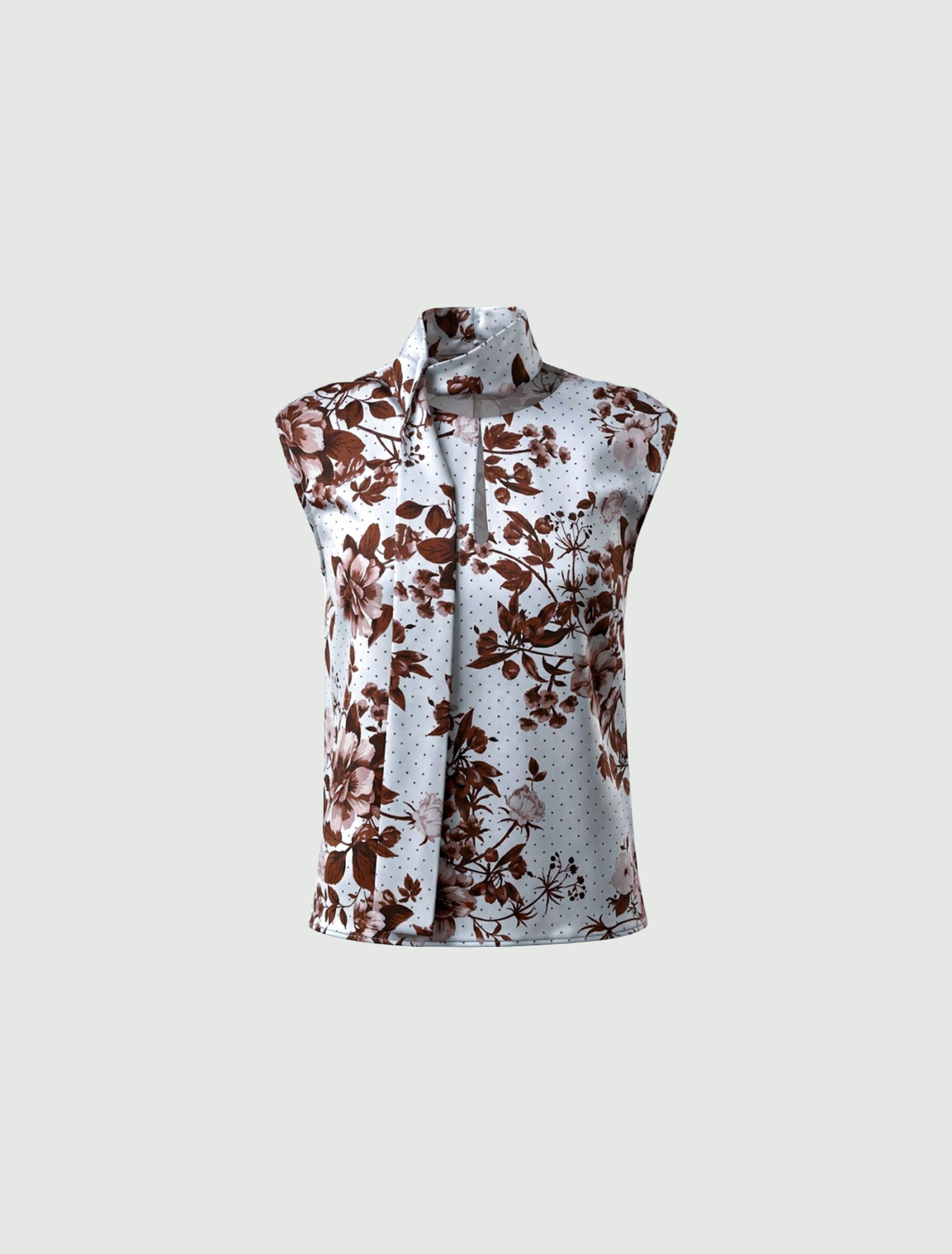 Sleeveless satin top - LIGHT BLUE - Emme - 6
