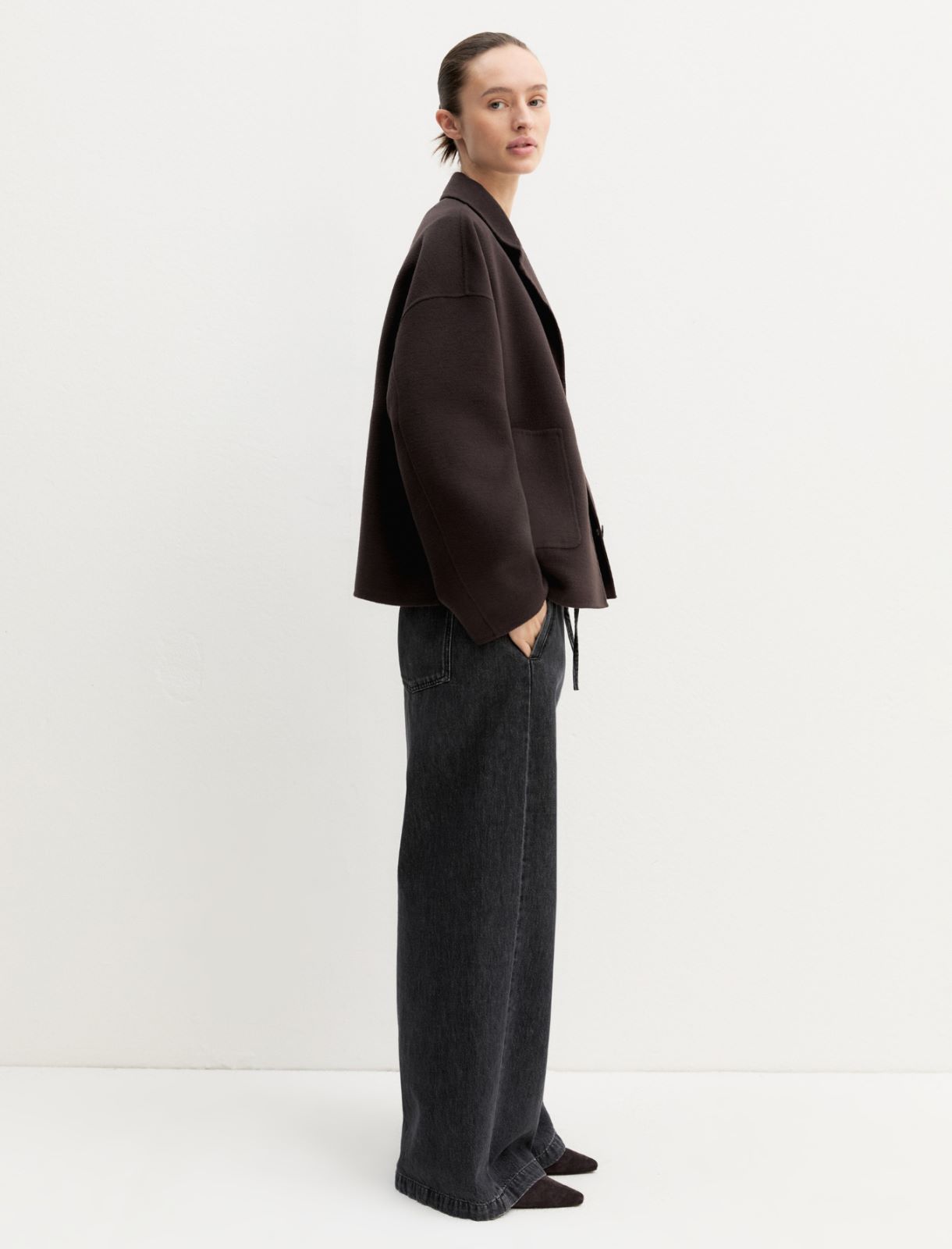 Denim jogger ampio - NERO - Emme