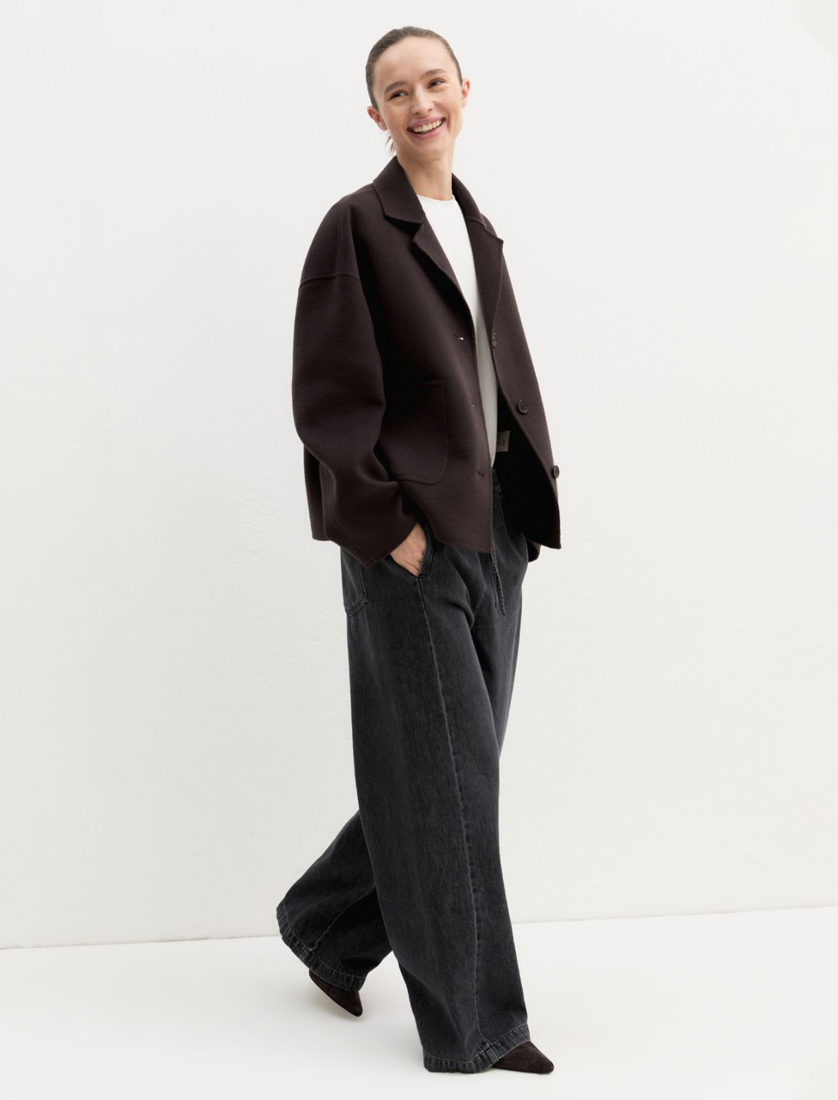 Denim jogger ampio - NERO - Emme - 2