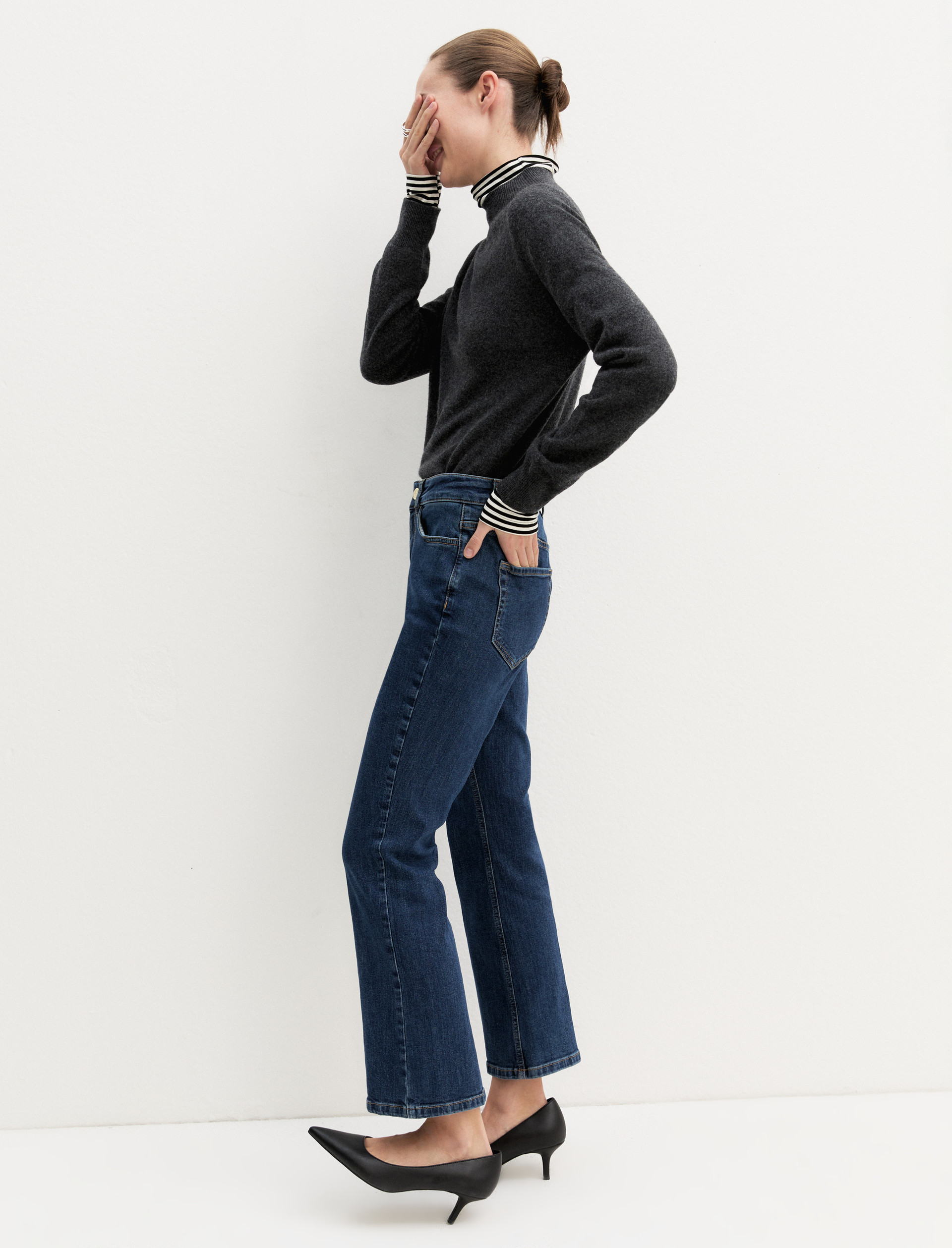 Jeans slim flare - AZUL - Emme - 4