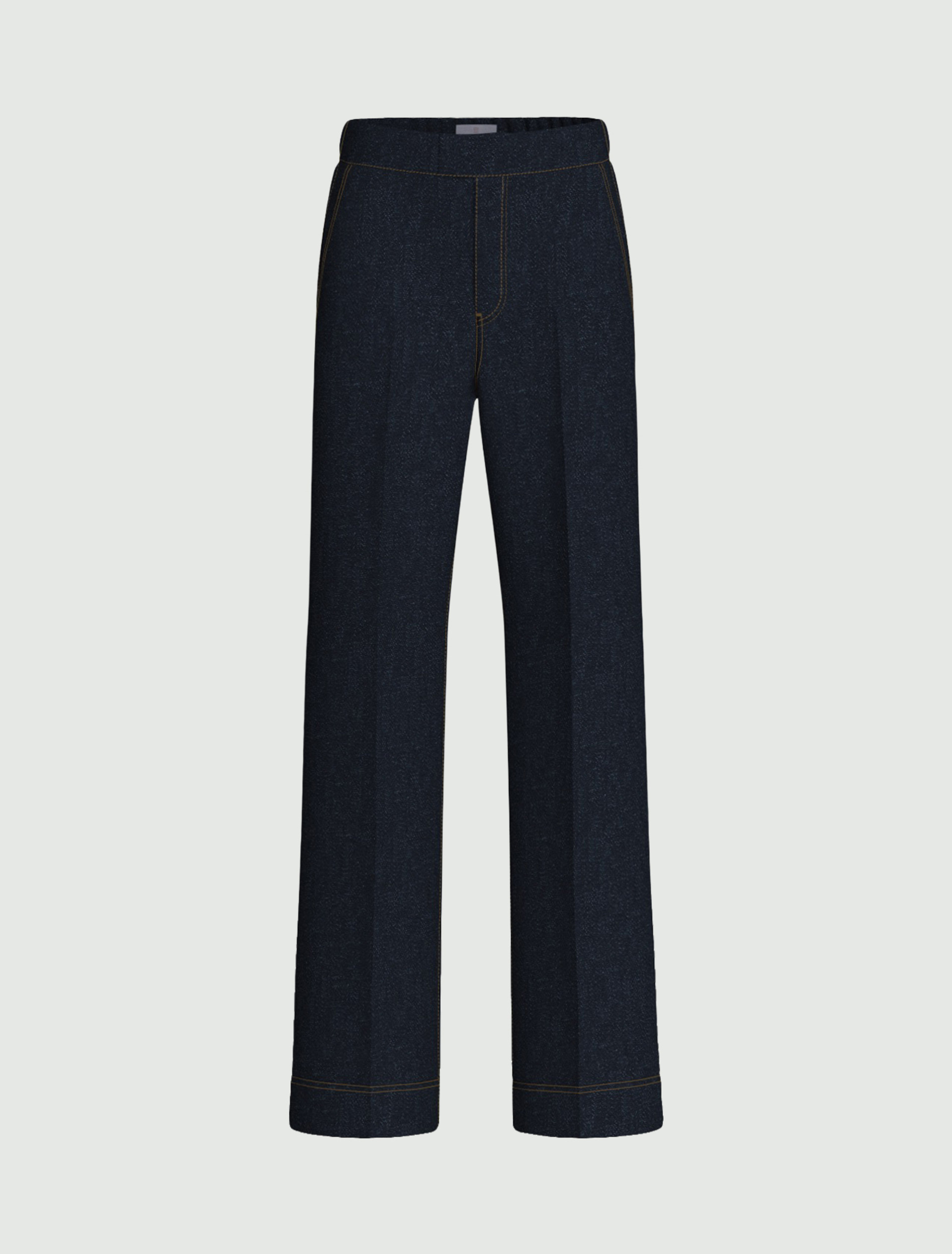 Super-stretch denim wide-leg trousers - BLUE JEANS - Emme - 6