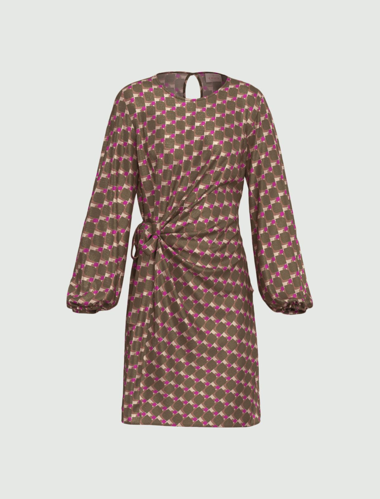 Abito semi aderente in twill stampato - OLIVA - Emme - 6